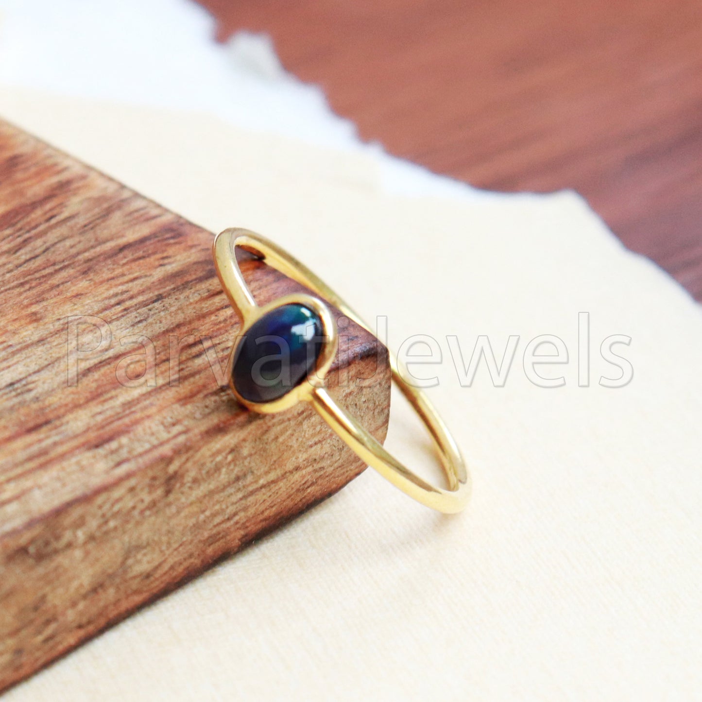 Natural Chalama Opal Ring, Chalama Opal Gold Ring, 18k Solid Gold Ring, Handmade Gold Ring, Engagement Ring, Wedding Ring, Gift for Her