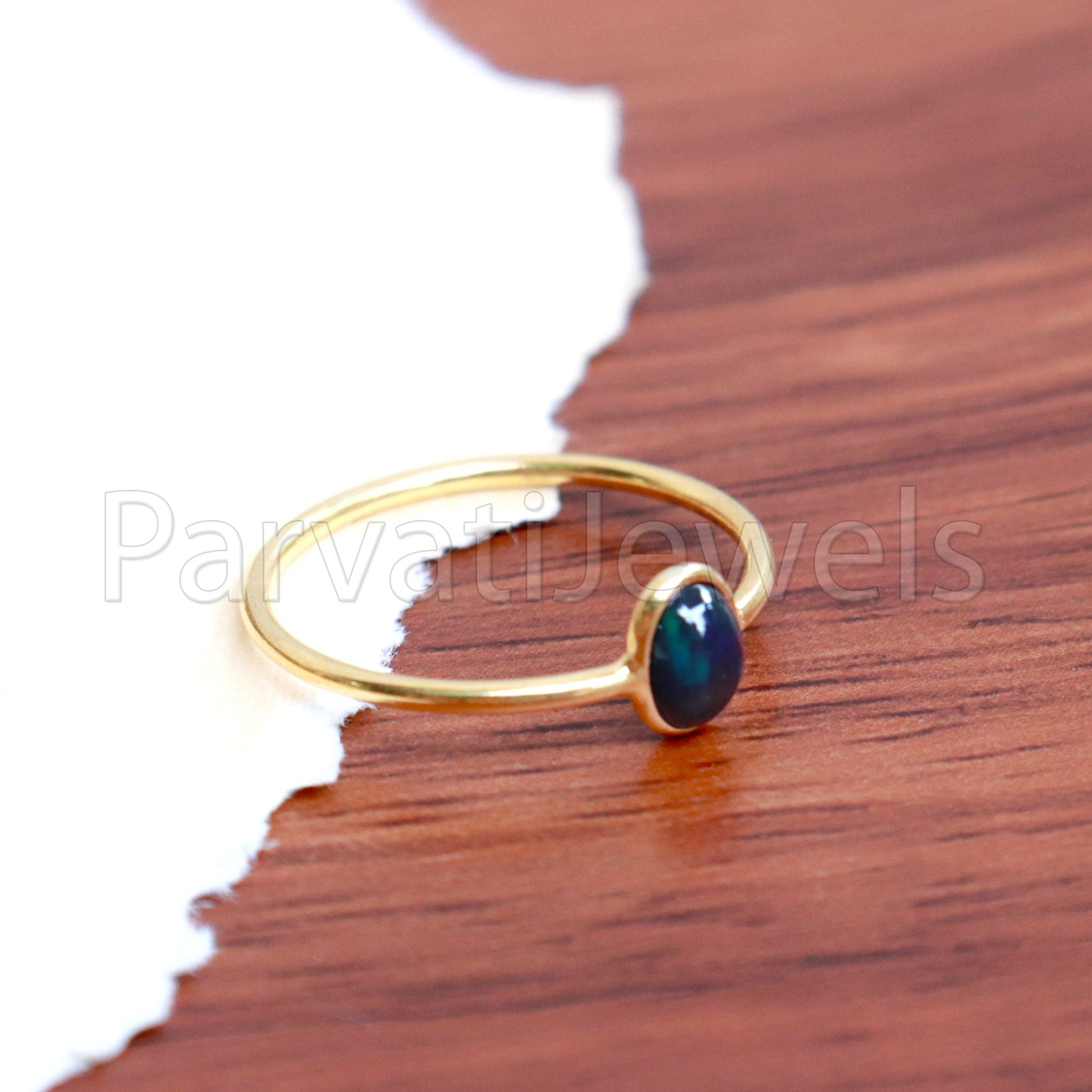 Natural Chalama Opal Ring, Chalama Opal Gold Ring, 18k Solid Gold Ring, Handmade Gold Ring, Engagement Ring, Wedding Ring, Gift for Her