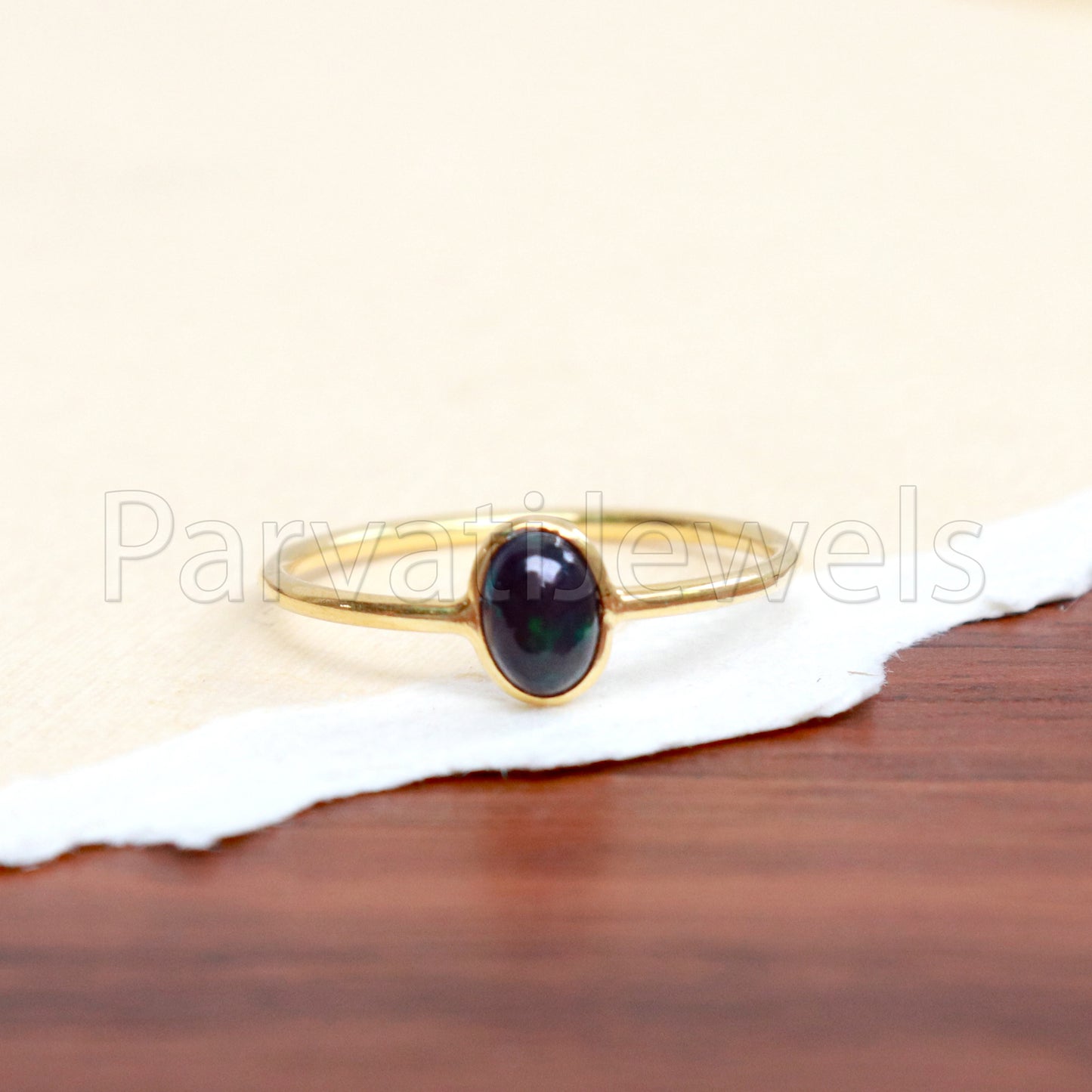 Natural Chalama Opal Ring, Chalama Opal Gold Ring, 18k Solid Gold Ring, Handmade Gold Ring, Engagement Ring, Wedding Ring, Gift for Her
