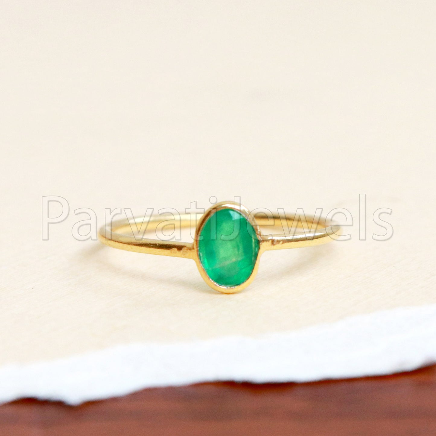 Natural Emerald Ring, Emerald Gold Ring, 18k Solid Gold Ring, Handmade Gold Ring, Emerald Engagement Ring, Wedding Ring, Gift for Her