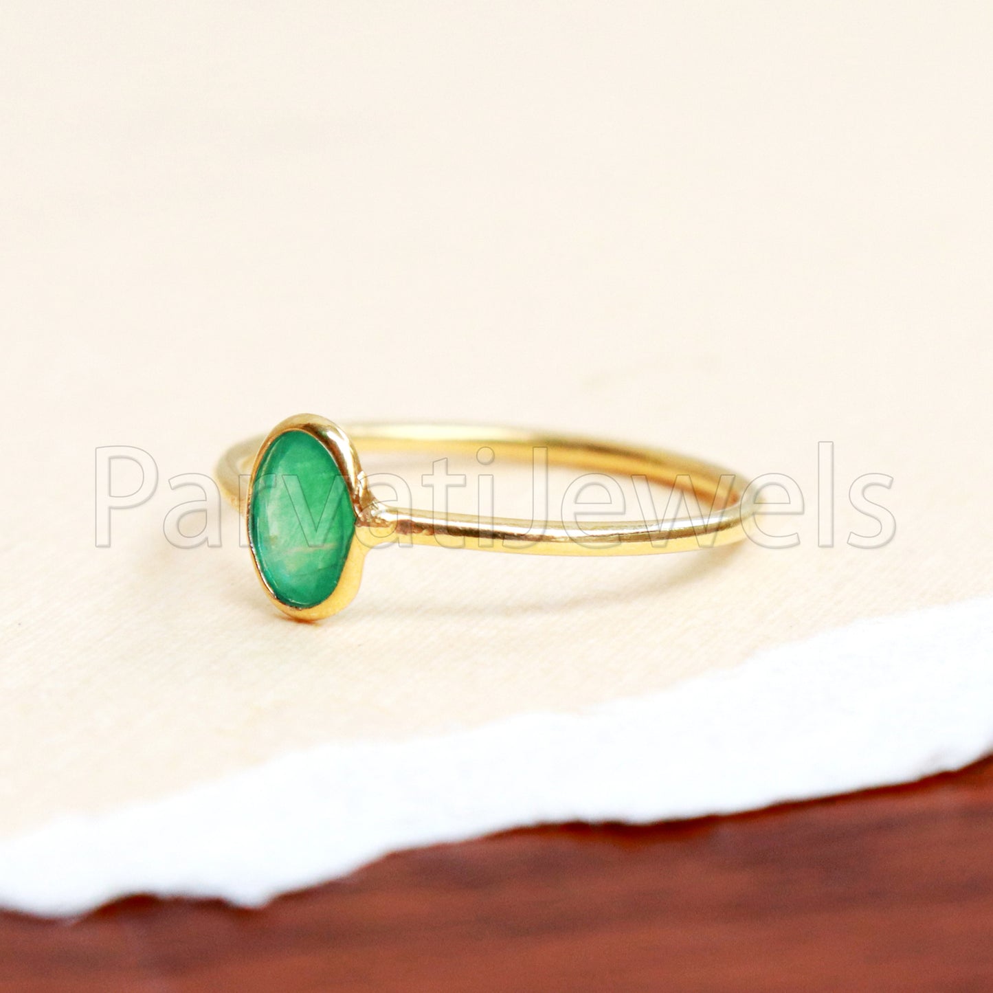 Natural Emerald Ring, Emerald Gold Ring, 18k Solid Gold Ring, Handmade Gold Ring, Emerald Engagement Ring, Wedding Ring, Gift for Her