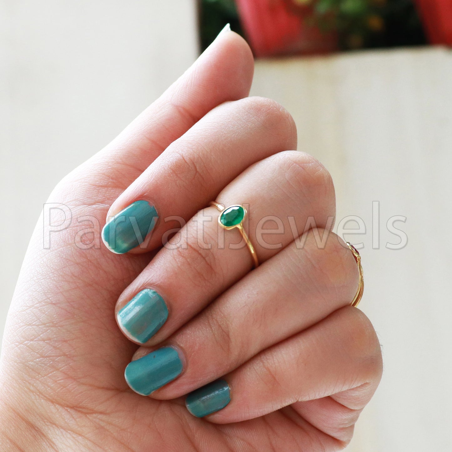 Natural Emerald Ring, Emerald Gold Ring, 18k Solid Gold Ring, Handmade Gold Ring, Emerald Engagement Ring, Wedding Ring, Gift for Her