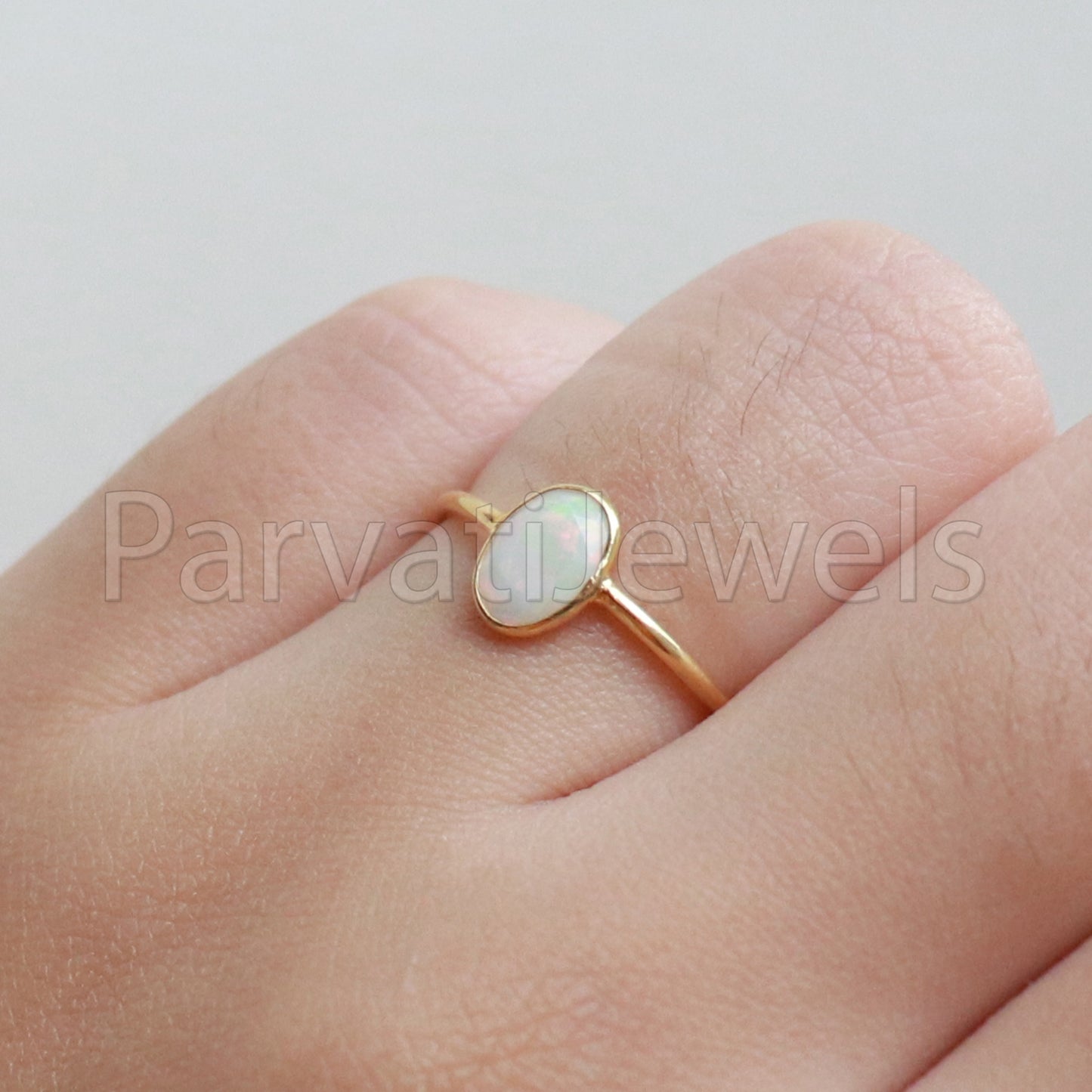 Ethiopian Opal Ring, 14k Solid Gold Ring, Handmade Gold Ring, Ethiopian Opal Gold Ring, Minimalist Gold Ring, Dainty Ring, Gift for Her