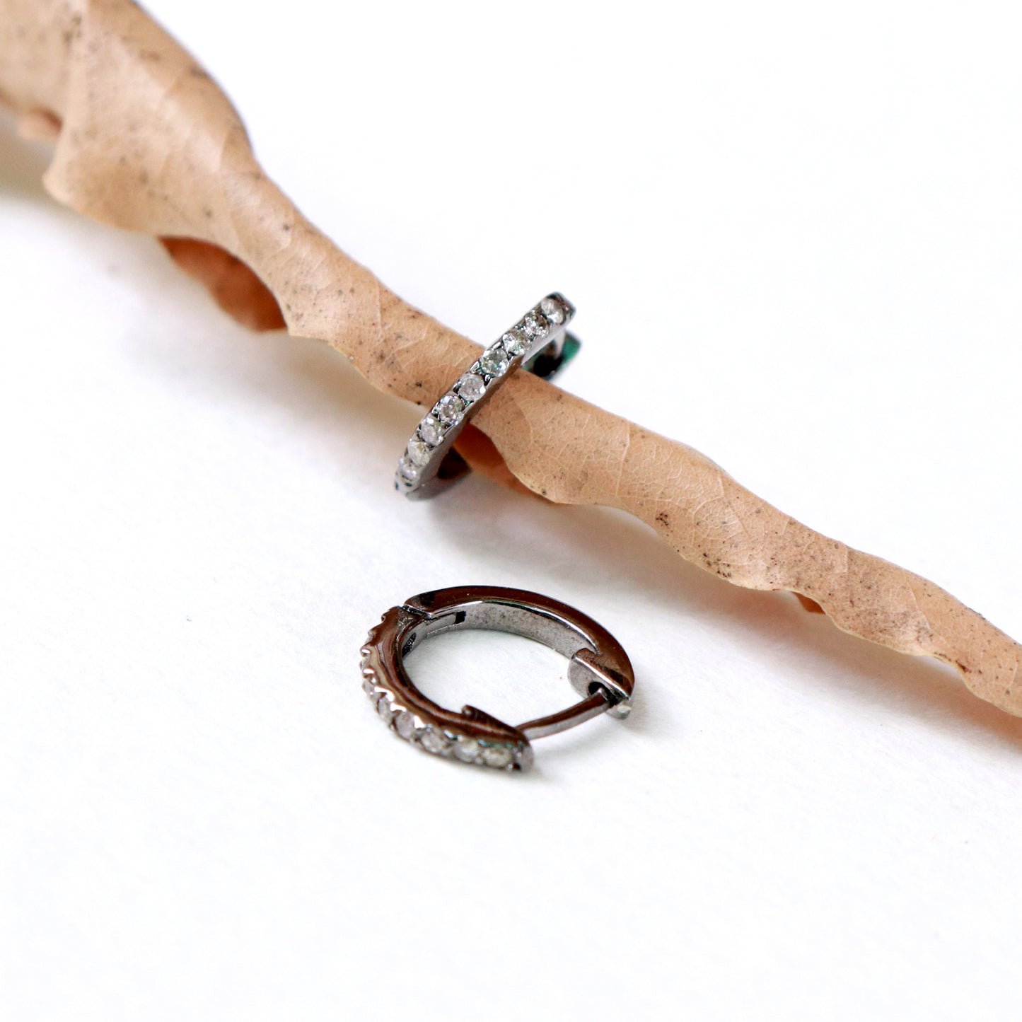 Diamond Hoop Earring, 18k Gold Diamond Huggie Hoops, Diamond Hoops, Small Hoop Earrings, 10MM Diamond Hoop Earring, Diamond Huggies Earrings