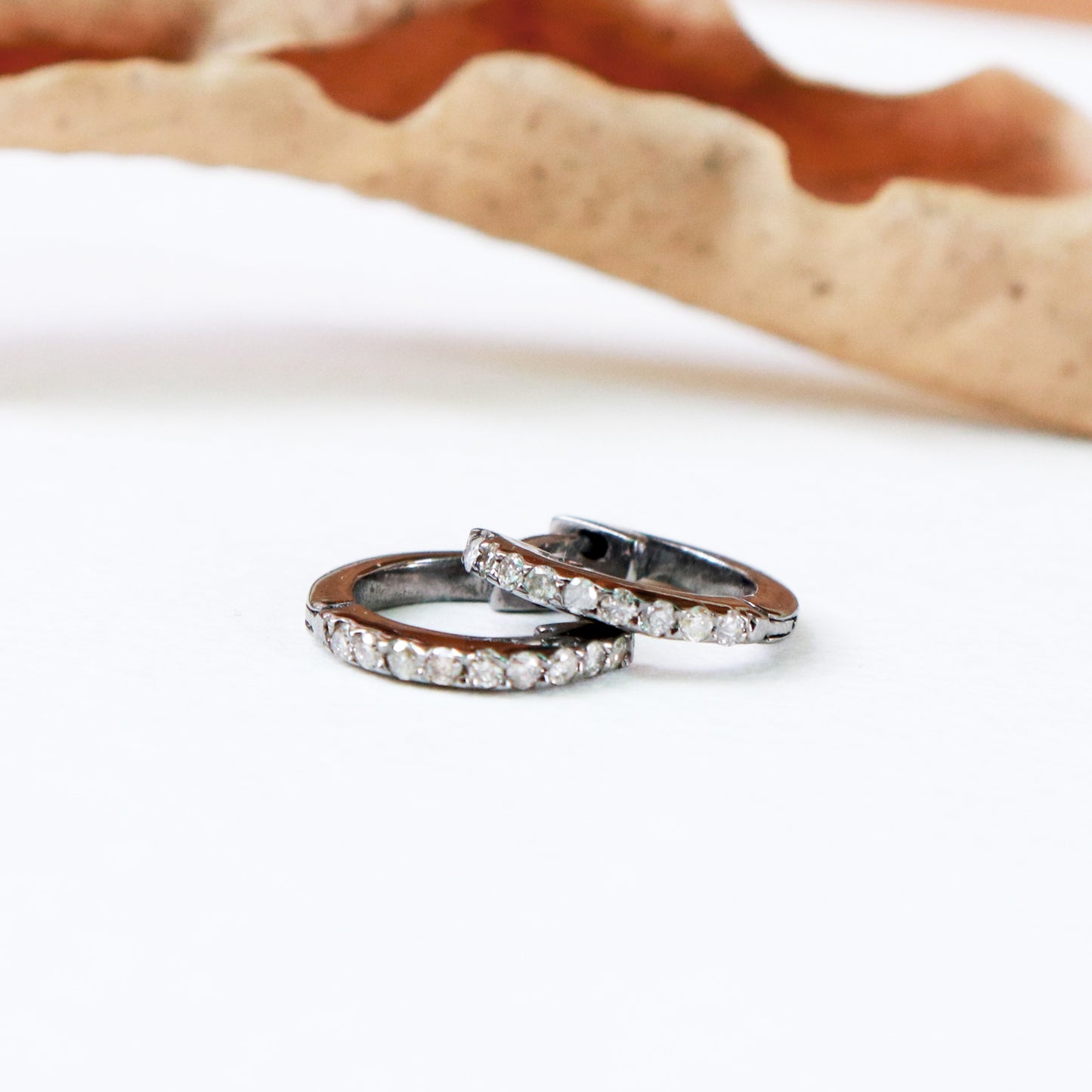Diamond Hoop Earring, 18k Gold Diamond Huggie Hoops, Diamond Hoops, Small Hoop Earrings, 10MM Diamond Hoop Earring, Diamond Huggies Earrings