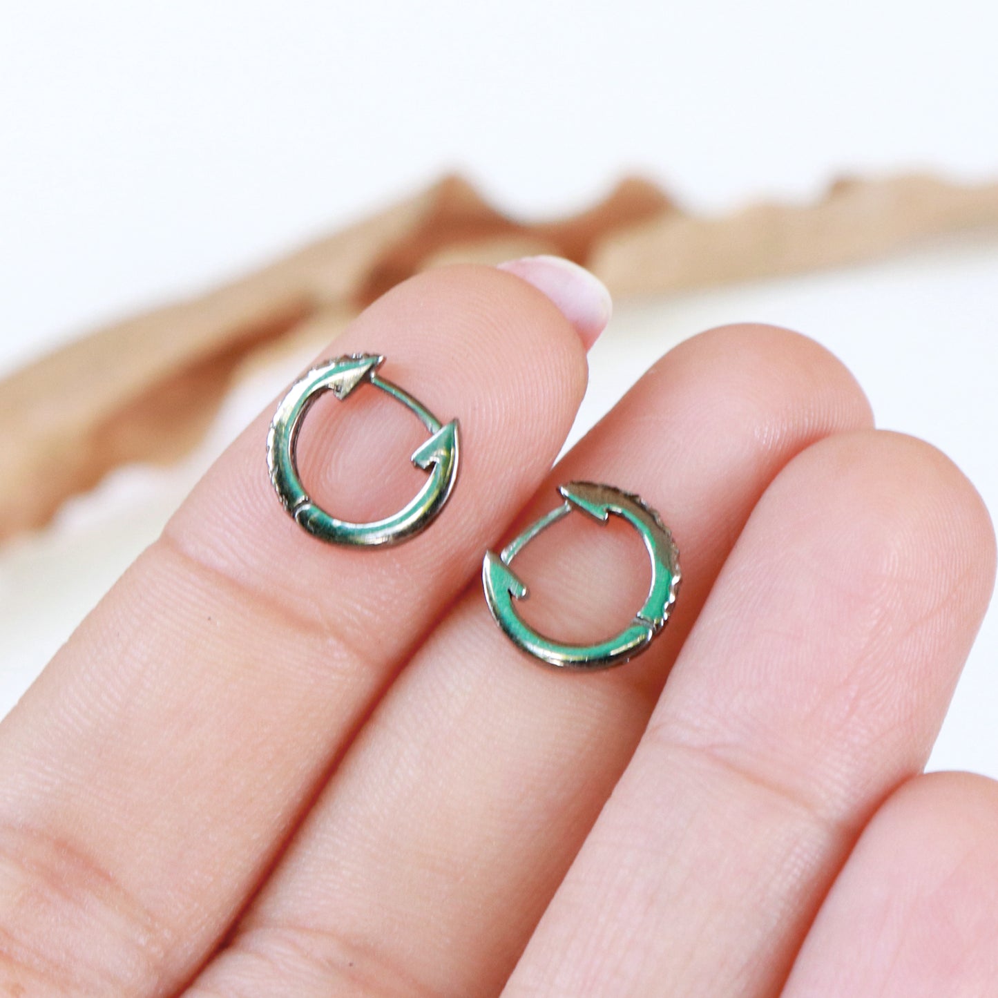 Diamond Hoop Earring, 18k Gold Diamond Huggie Hoops, Diamond Hoops, Small Hoop Earrings, 10MM Diamond Hoop Earring, Diamond Huggies Earrings