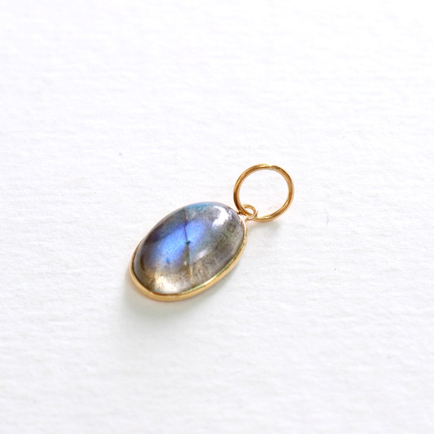 Labradorite Charm, Labradorite 18k Solid Gold Charm, Labradorite Charms, Gold Charm, Charm Pendant, Charm Necklace, Handmade Gold Charm
