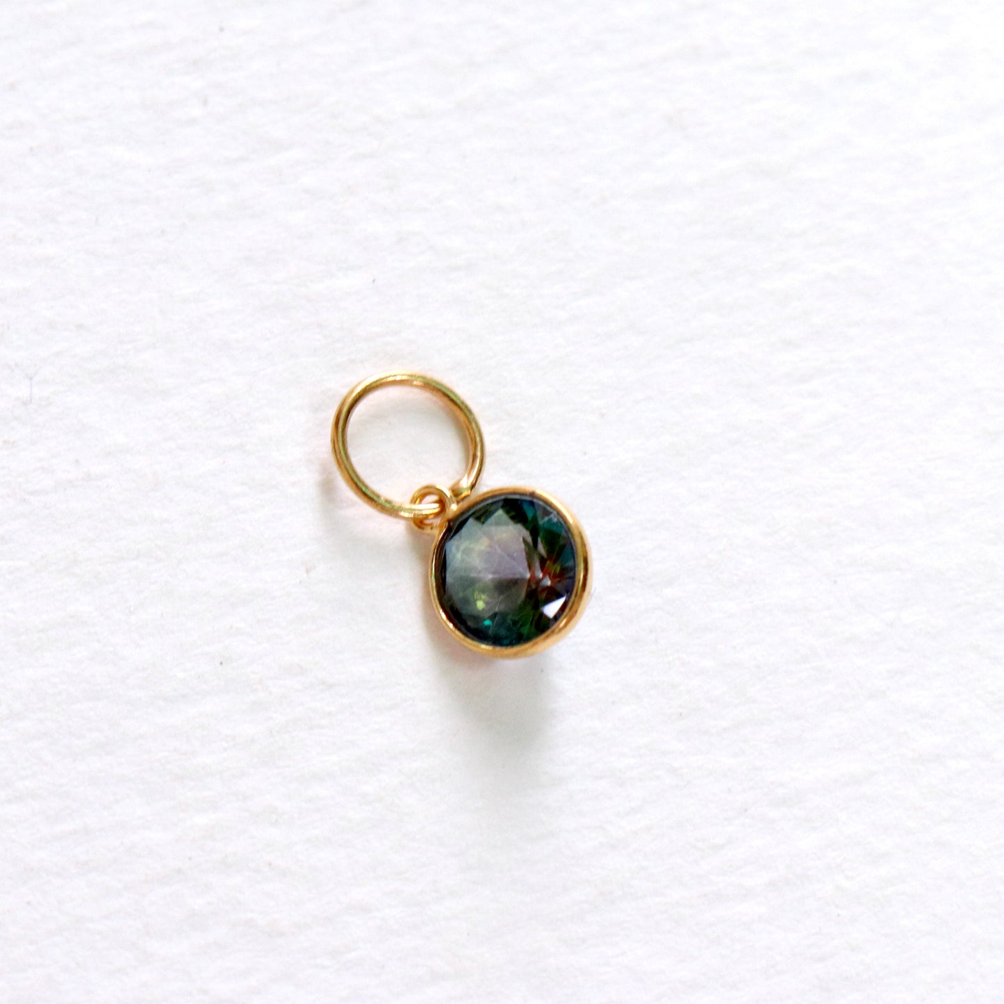 Mystic Topaz Charm, 18k Solid Gold Charm, Mystic Topaz Gold Charm, Gold Charm, Charm Pendant, Charm Necklace, Handmade Gold Charm, Gift For Christmas Charm, Gift For Partywear Charm, Gift For Sister Charm, Gift For Her Charm