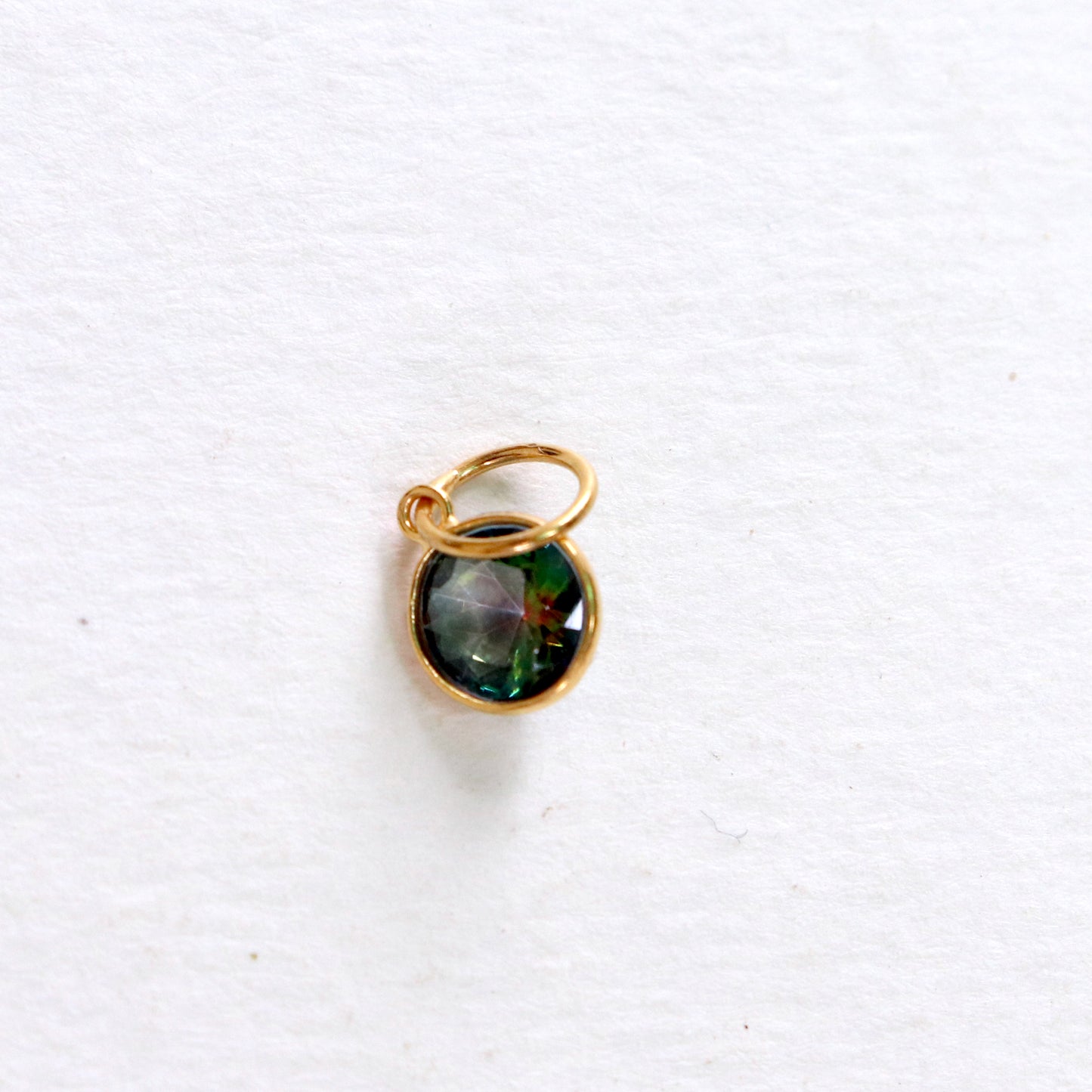 Mystic Topaz Charm, 18k Solid Gold Charm, Mystic Topaz Gold Charm, Gold Charm, Charm Pendant, Charm Necklace, Handmade Gold Charm, Gift For Christmas Charm, Gift For Partywear Charm, Gift For Sister Charm, Gift For Her Charm