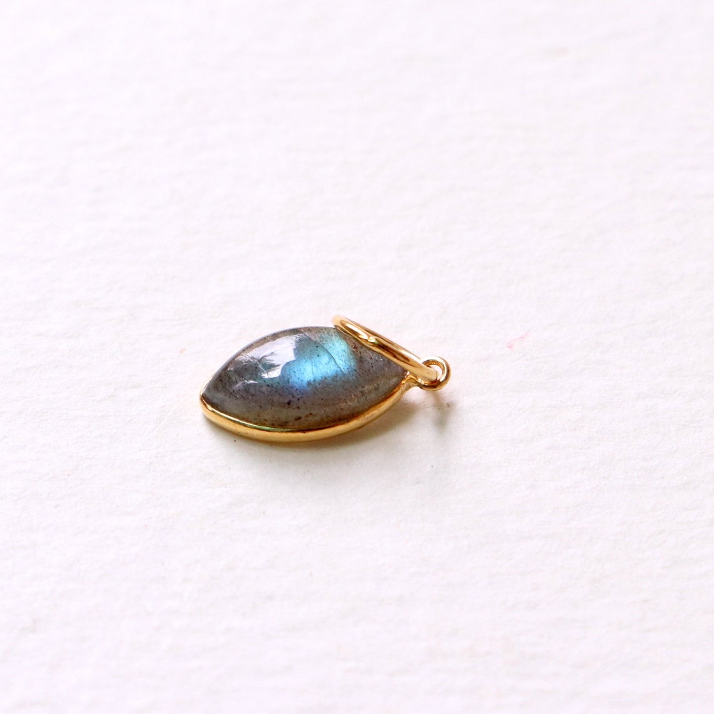 Labradorite Charm, Labradorite 18k Solid Gold Charm, Labradorite Charms, Gold Charm, Charm Pendant, Charm Necklace, Handmade Gold Charm