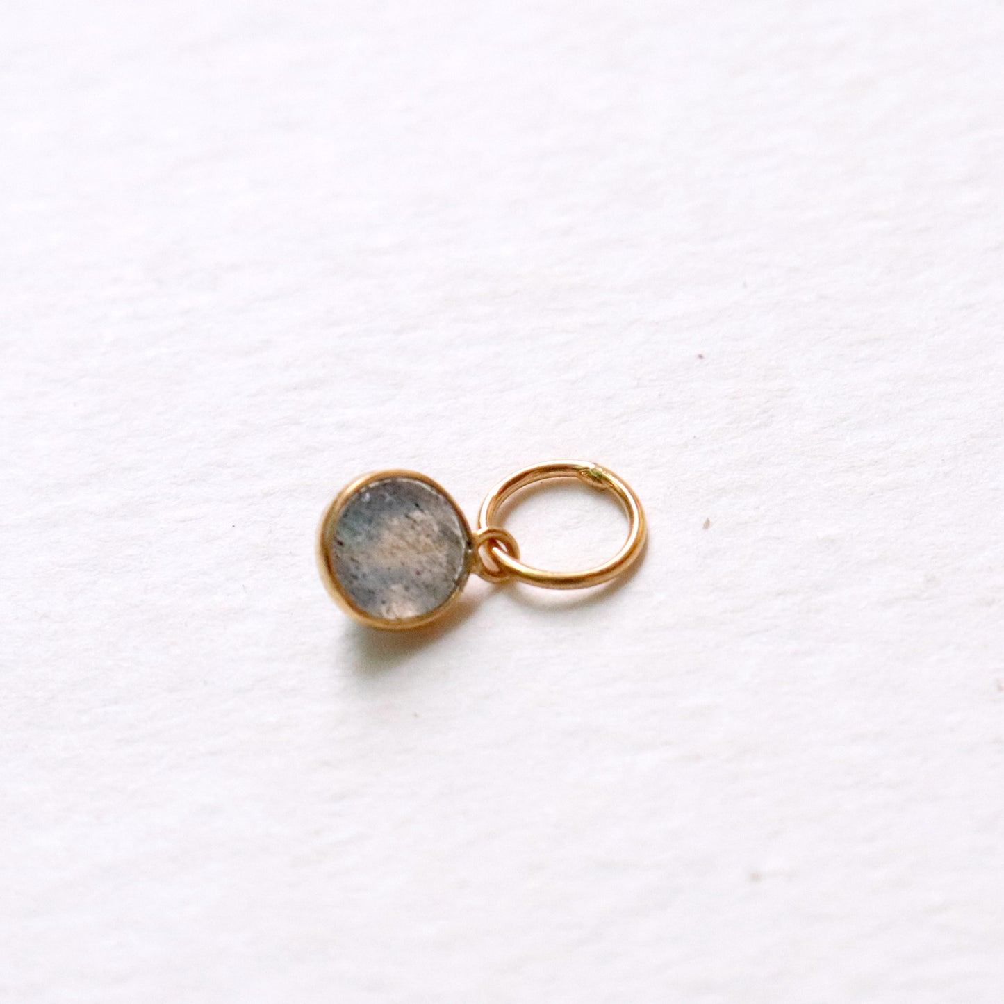 Faceted Labradorite Charm, Labradorite 18k Solid Gold Charm, Labradorite Charms, Gold Charm, Charm Pendant, Charm Necklace, Handmade Charm