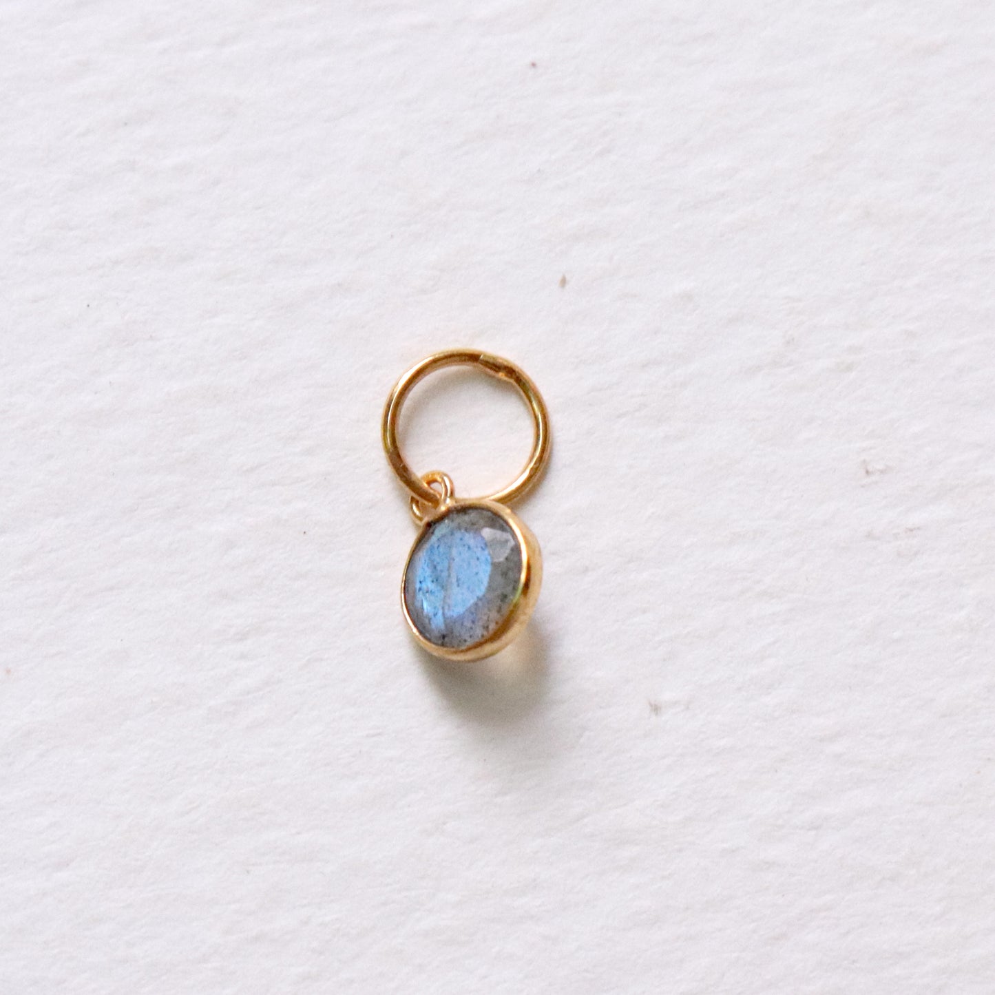 Faceted Labradorite Charm, Labradorite 18k Solid Gold Charm, Labradorite Charms, Gold Charm, Charm Pendant, Charm Necklace, Handmade Charm