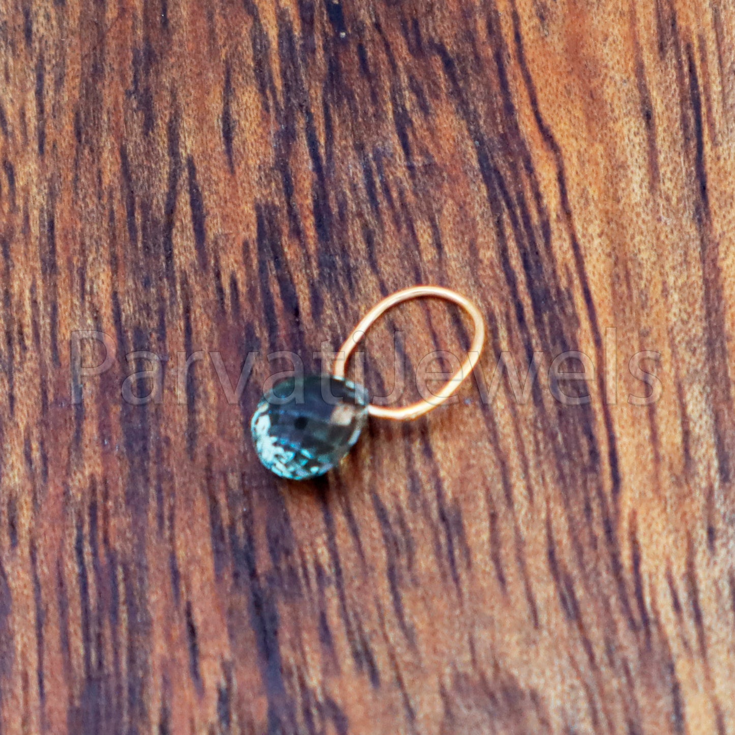 Green Sapphire Charm, 18k Solid Gold Charm, Teardrop Green Sapphire Charm, Gold Charm, Charm Pendant, Charm Necklace, Handmade Gold Charm