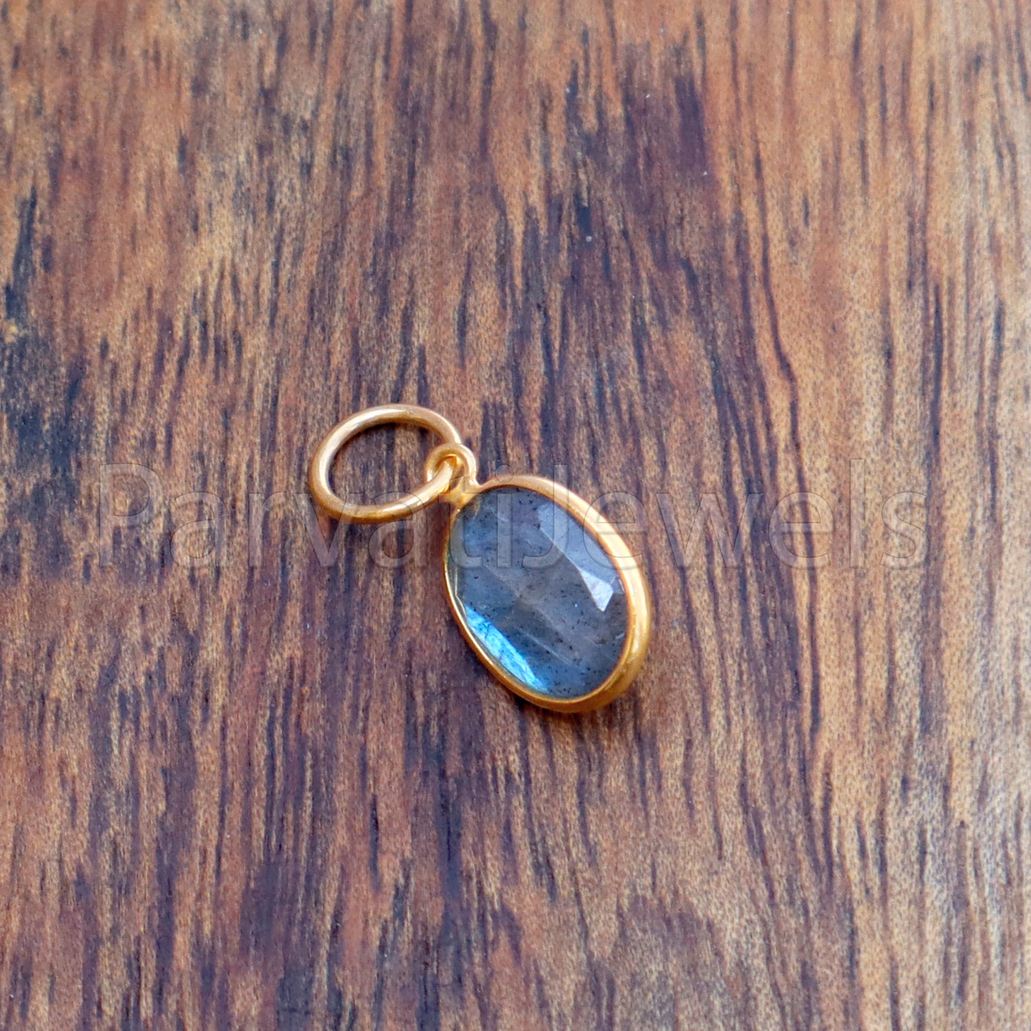 Faceted Labradorite Charm, Labradorite 18k Solid Gold Charm, Labradorite Charms, Gold Charm, Charm Pendant, Charm Necklace, Handmade Charm