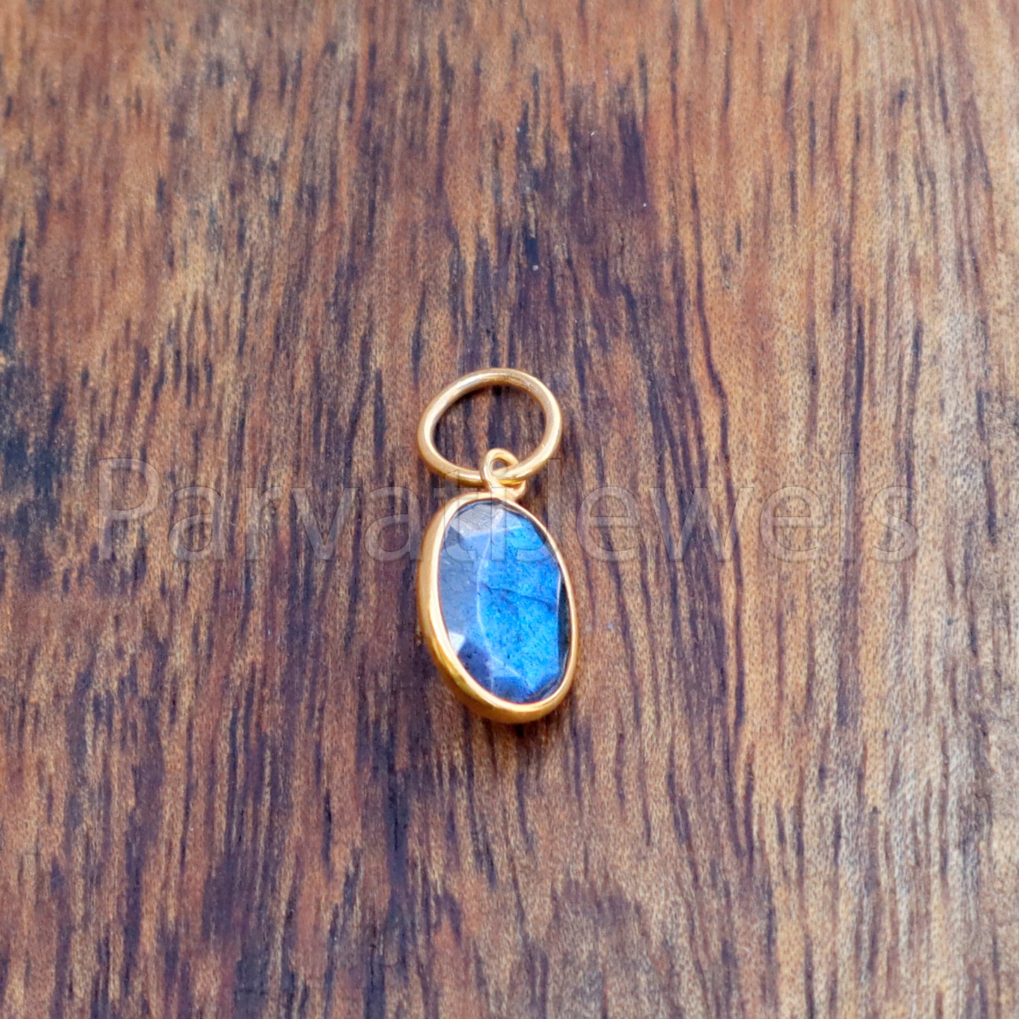 Faceted Labradorite Charm, Labradorite 18k Solid Gold Charm, Labradorite Charms, Gold Charm, Charm Pendant, Charm Necklace, Handmade Charm
