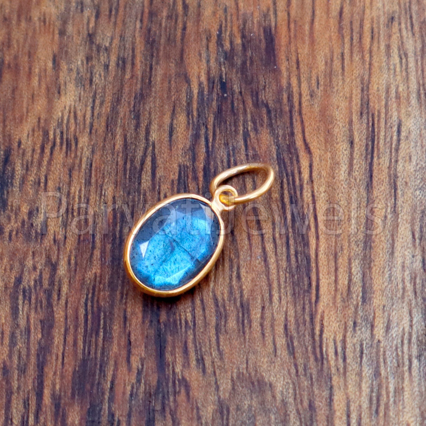 Faceted Labradorite Charm, Labradorite 18k Solid Gold Charm, Labradorite Charms, Gold Charm, Charm Pendant, Charm Necklace, Handmade Charm