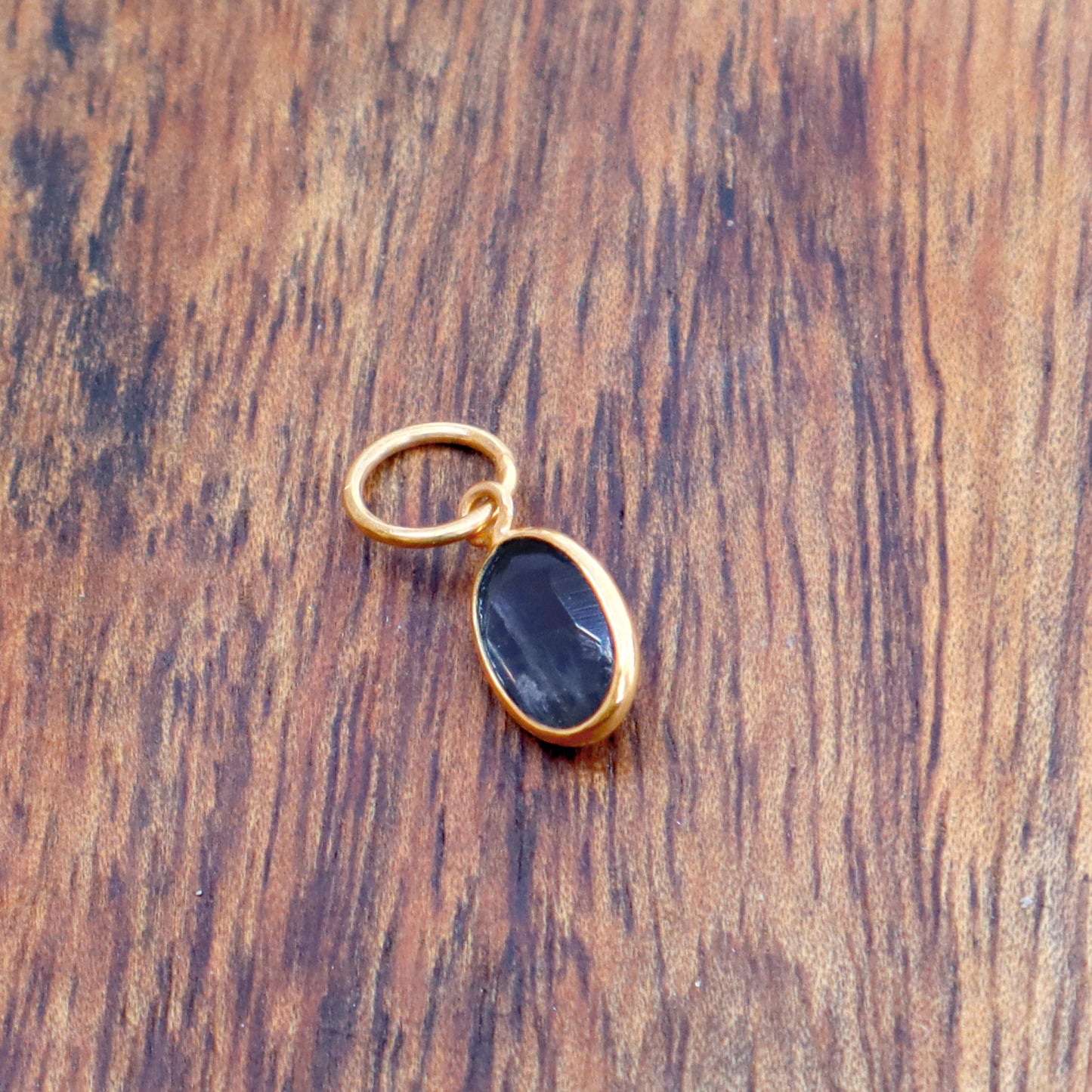 Faceted Labradorite Charm, Labradorite 18k Solid Gold Charm, Labradorite Charms, Gold Charm, Charm Pendant, Charm Necklace, Handmade Charm