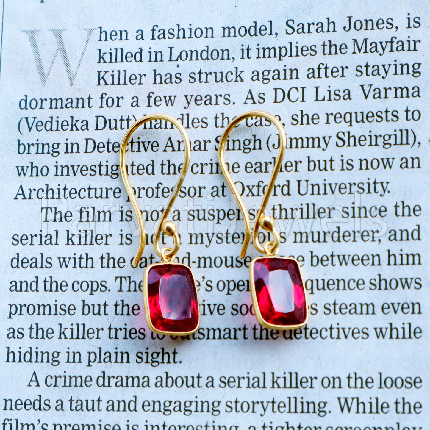 Lab Grown Ruby Dangle Earring, Dangle Earring,Ruby Earring, Minimalist Dangle Earring, Solid 18K Gold Earring,14kt gold earring,Gift for her