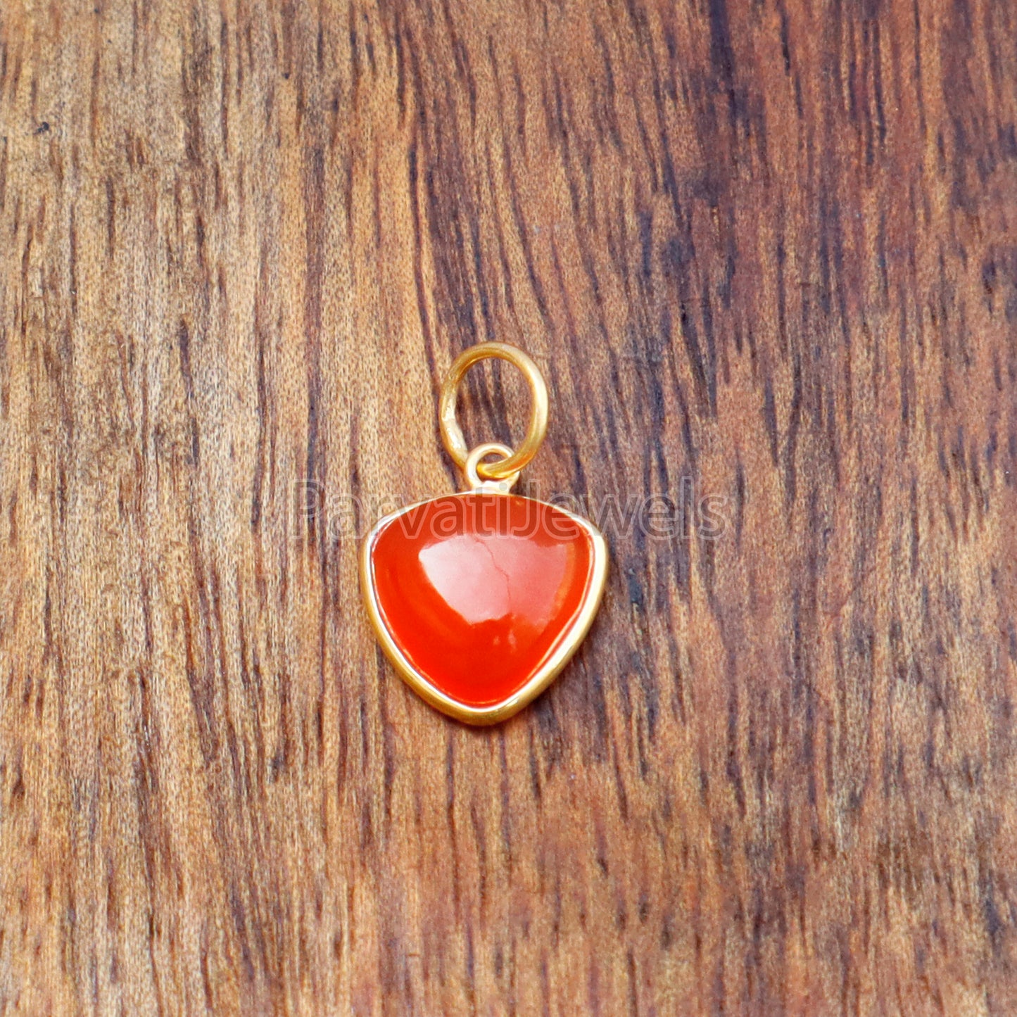Natural Carnelian Charm, 18k Solid Gold Charm, AA Carnelian Gold Charm, Gold Charm, MOTIVATION STONE CHARM, Handmade Gold Charm, Gift for Her