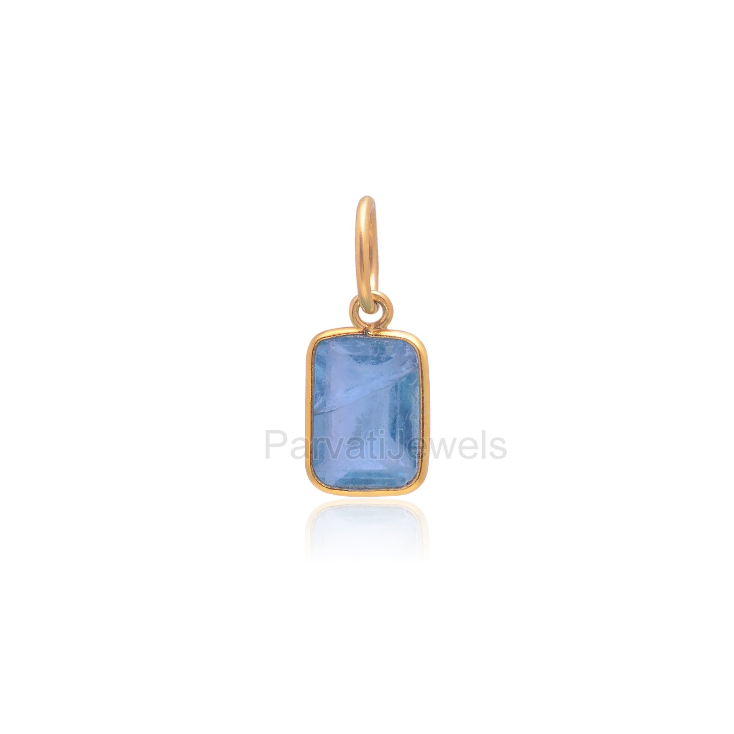 Natural Fluorite Charm, 18k Solid Gold Charm, Birthstone Charm Pendant, Handmade Gold Charm, Gold Charm Pendant, Minimalist Charm Pendant