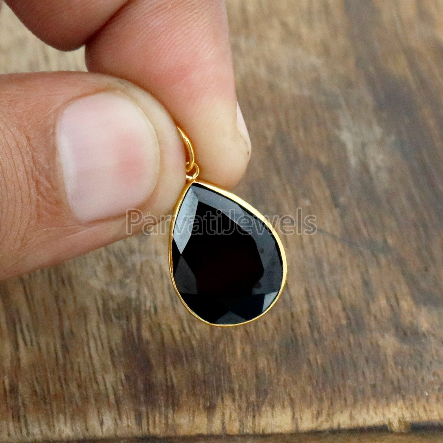Garnet Charm, 18k Solid Gold Charm, Natural Garnet Charm, Gold Charm, Charm Pendant, Charm Necklace, Handmade Gold Charm