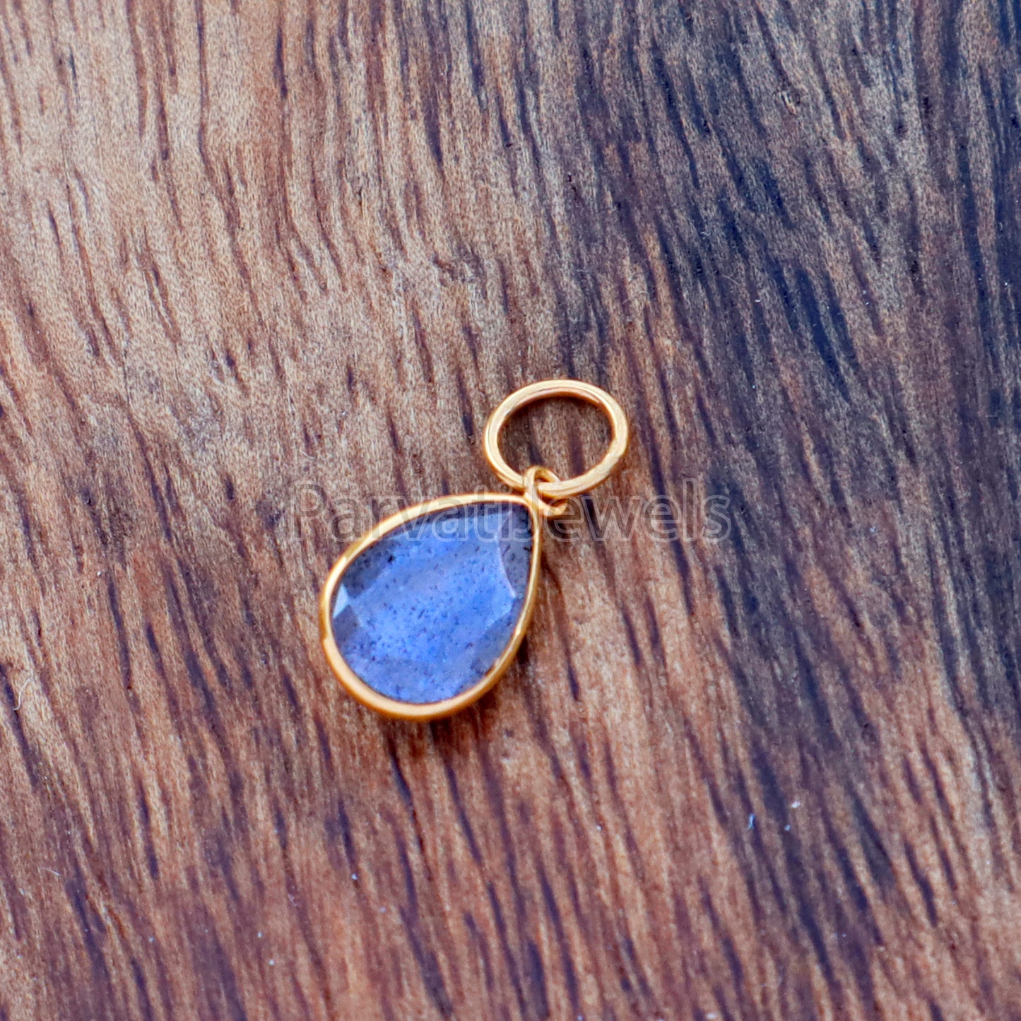 Faceted Labradorite Charm, Labradorite 18k Solid Gold Charm, Labradorite Charms, Gold Charm, Charm Pendant, Charm Necklace, Handmade Charm