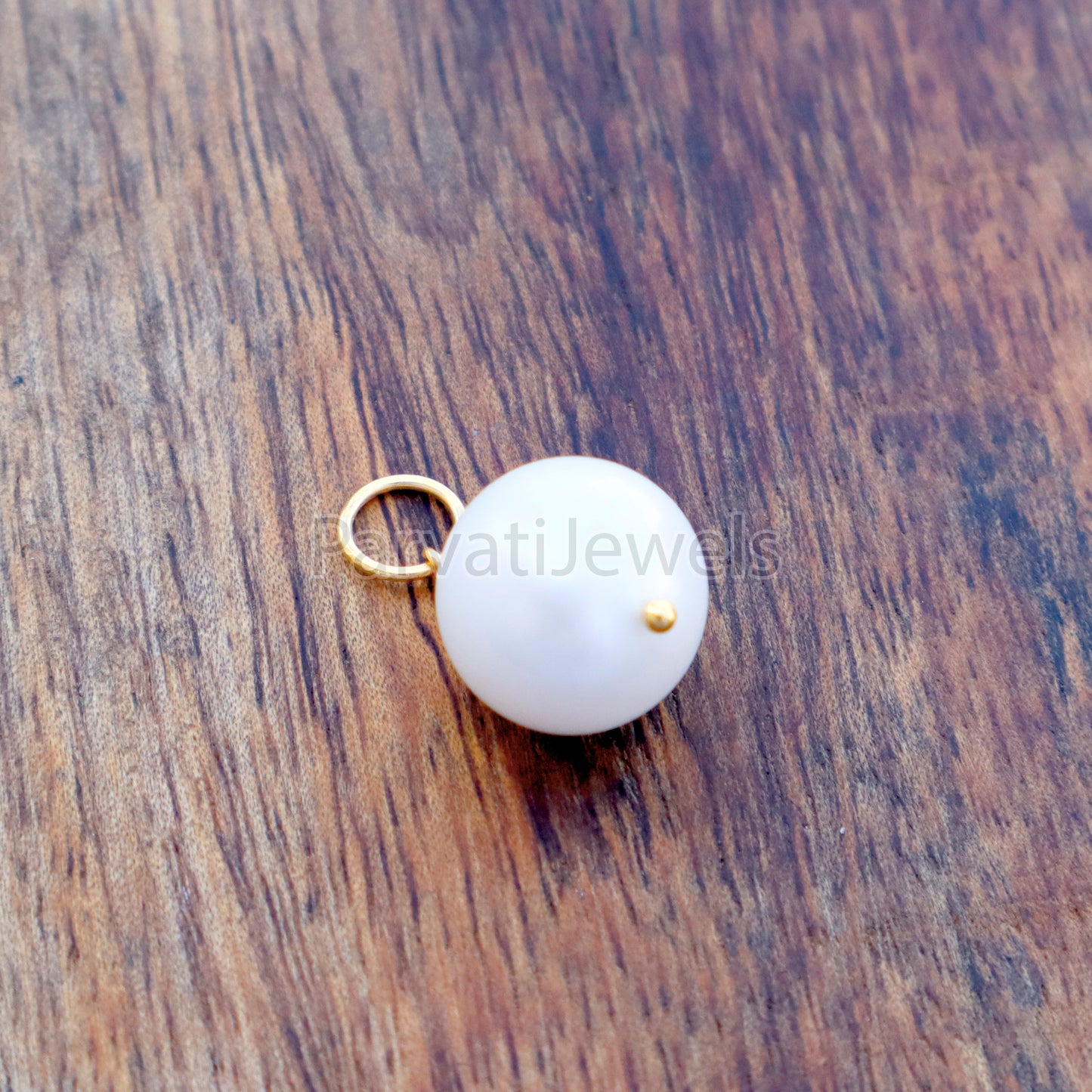 Natural Sea Pearl Charm, 18k Solid Gold Charm, Sea Pearl Gold Charm, Charm, Pearl Charm Necklace, Pearl Charm Pendant, Handmade Gold Charm