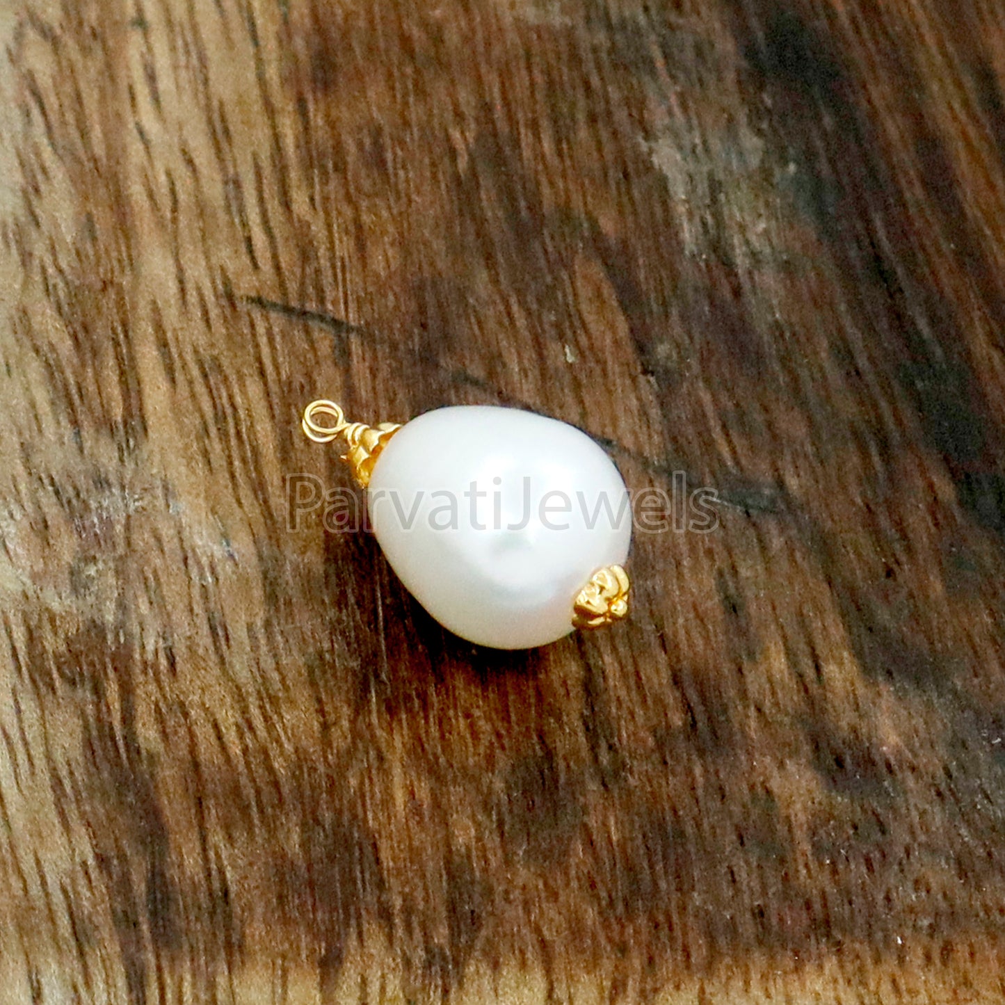 Natural Sea Pearl Charm, 18k Solid Gold Charm, Sea Pearl Gold Charm, Charm, Pearl Charm Necklace, Pearl Charm Pendant, Handmade Gold Charm