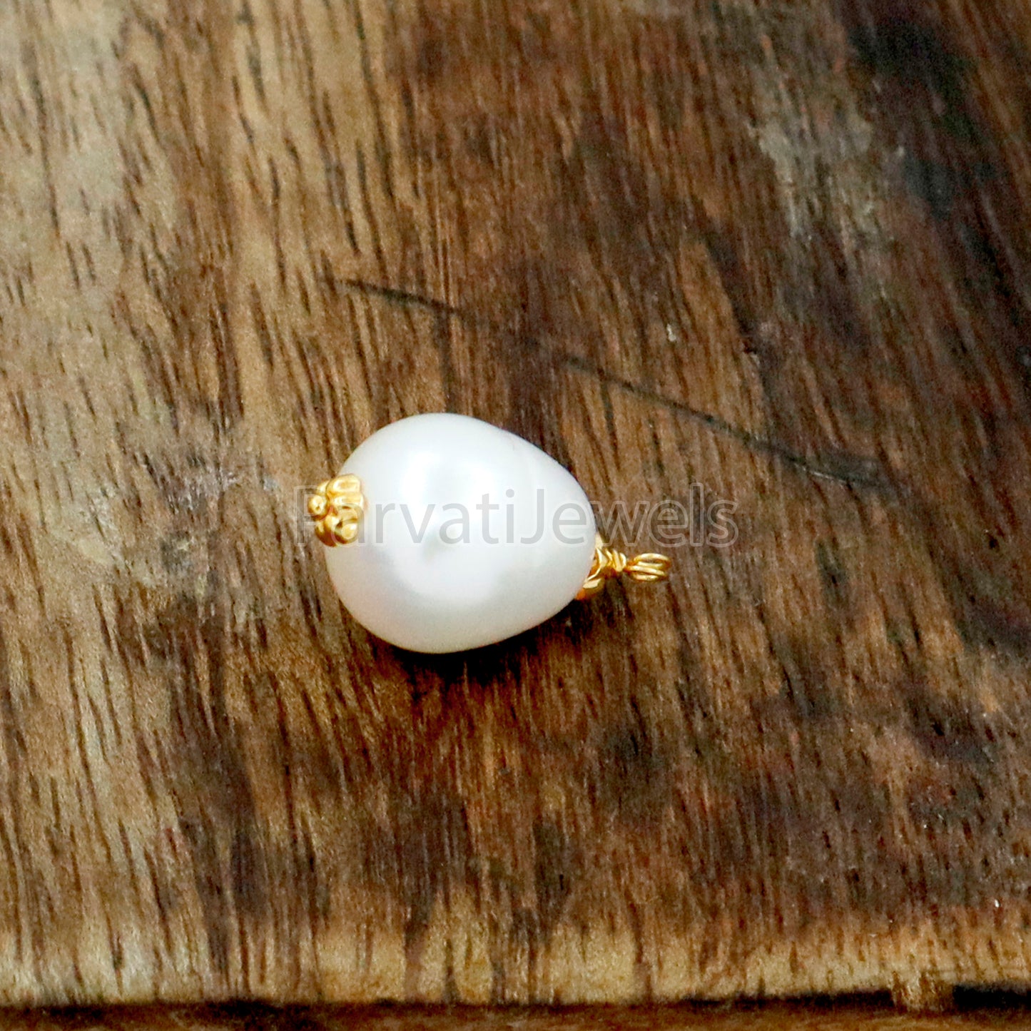 Natural Sea Pearl Charm, 18k Solid Gold Charm, Sea Pearl Gold Charm, Charm, Pearl Charm Necklace, Pearl Charm Pendant, Handmade Gold Charm