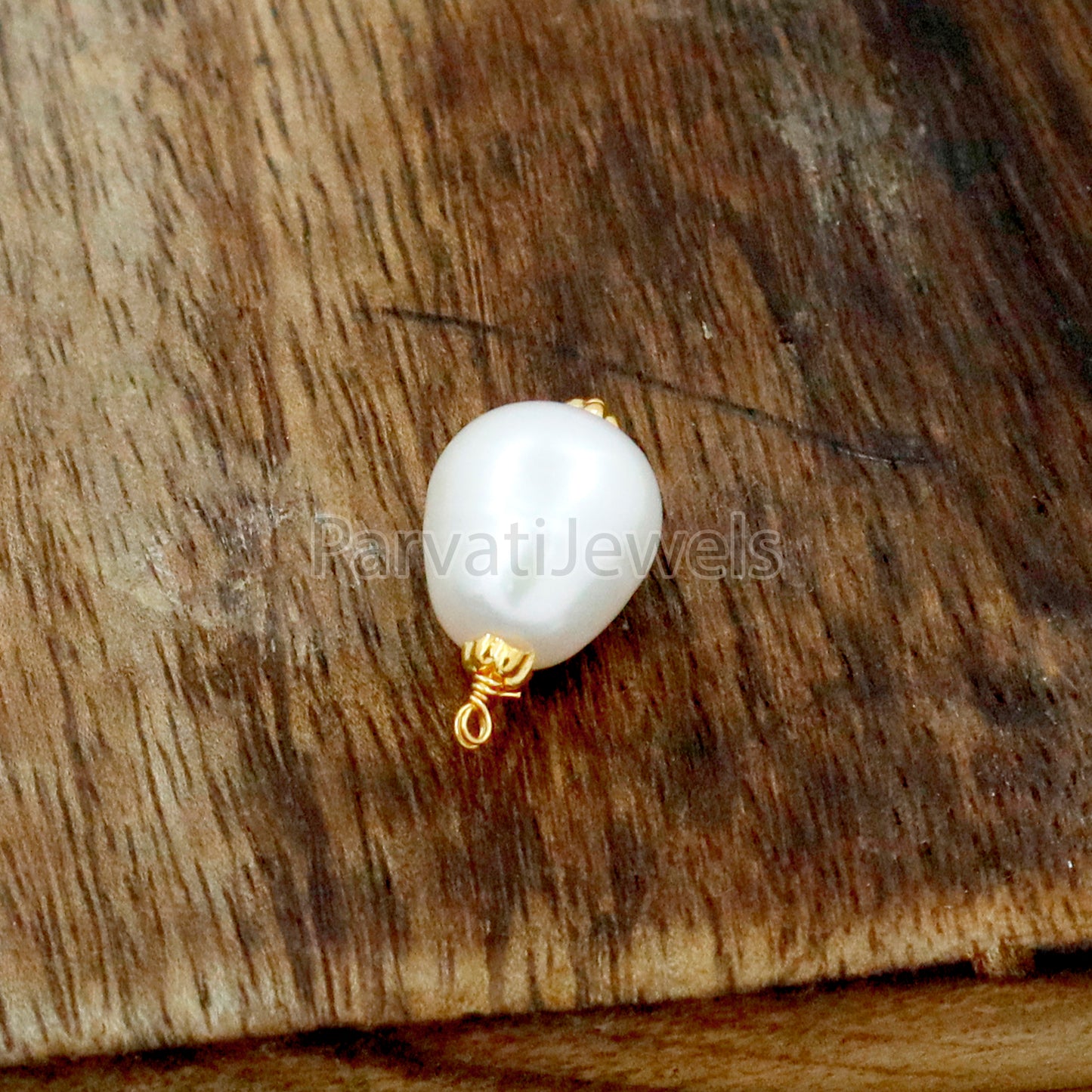 Natural Sea Pearl Charm, 18k Solid Gold Charm, Sea Pearl Gold Charm, Charm, Pearl Charm Necklace, Pearl Charm Pendant, Handmade Gold Charm