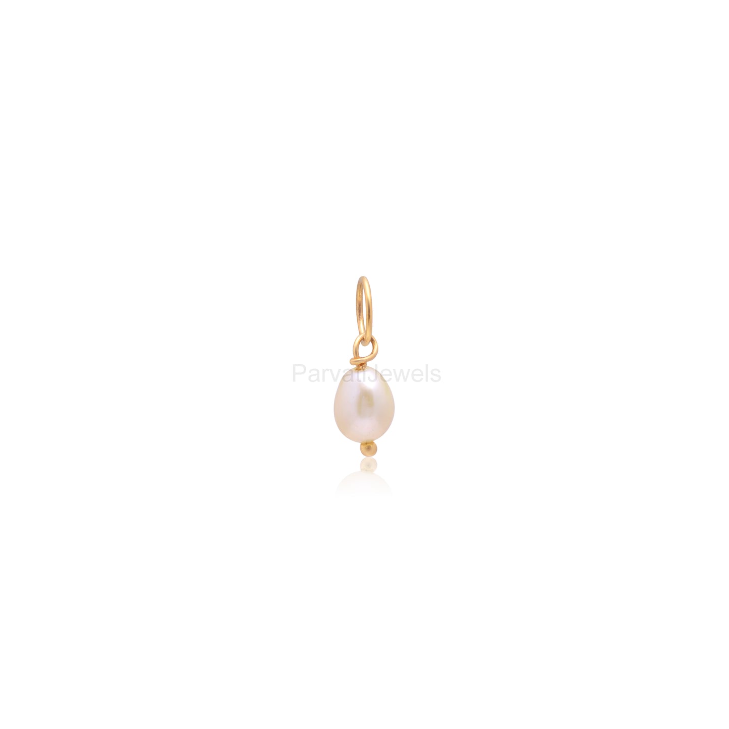 Natural Fresh Water Pearl Charm, 18k Solid Gold Charm Pendant, Pearl Charm Necklace, Pearl Charm Pendant, Handmade Gold Charm, Gift For Her