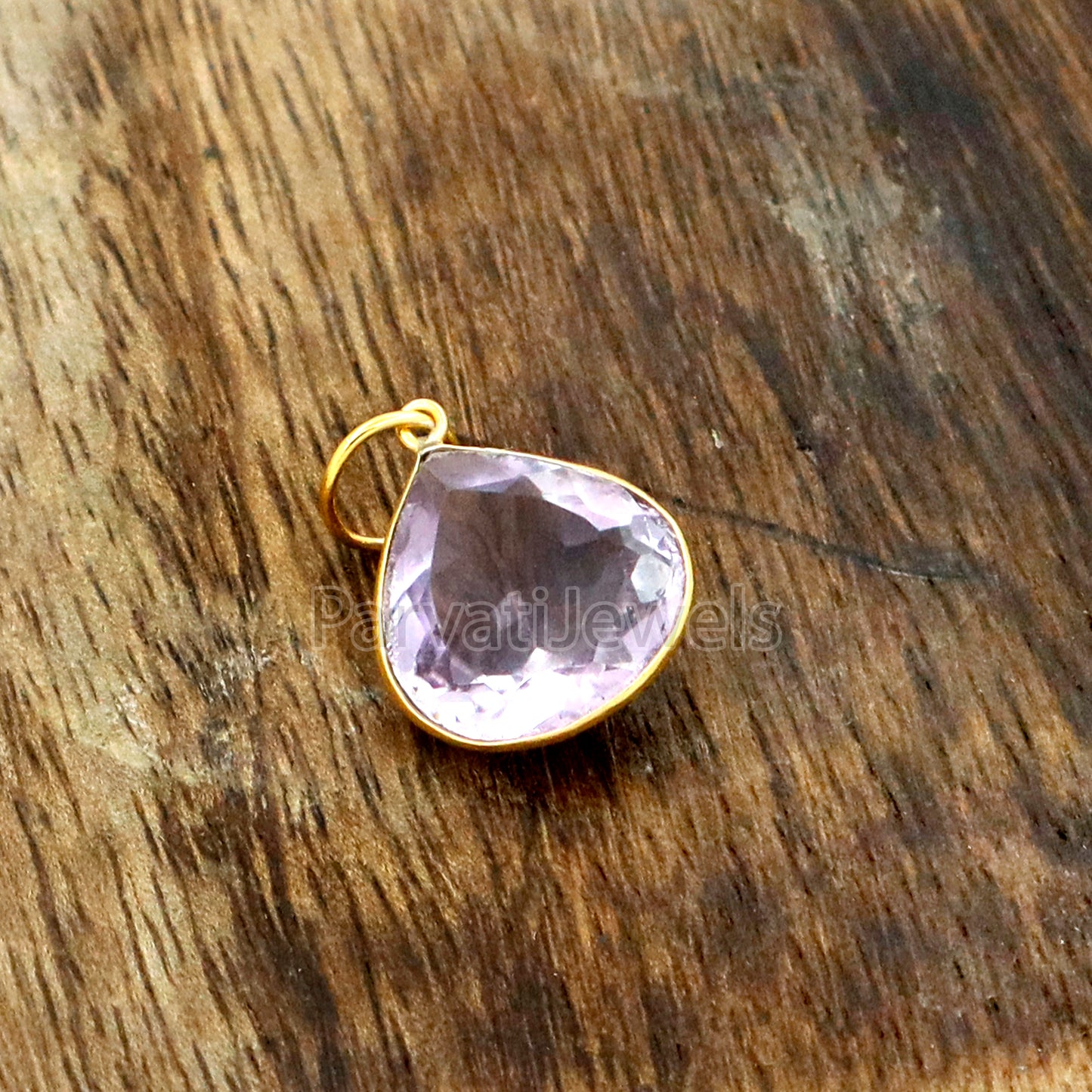 Amethyst Charm, 18k Solid Gold Charm, Natural Amethyst Charm, Gold Charm, Charm Pendant, Charm Necklace, Handmade Gold Charm, Gfit for Her