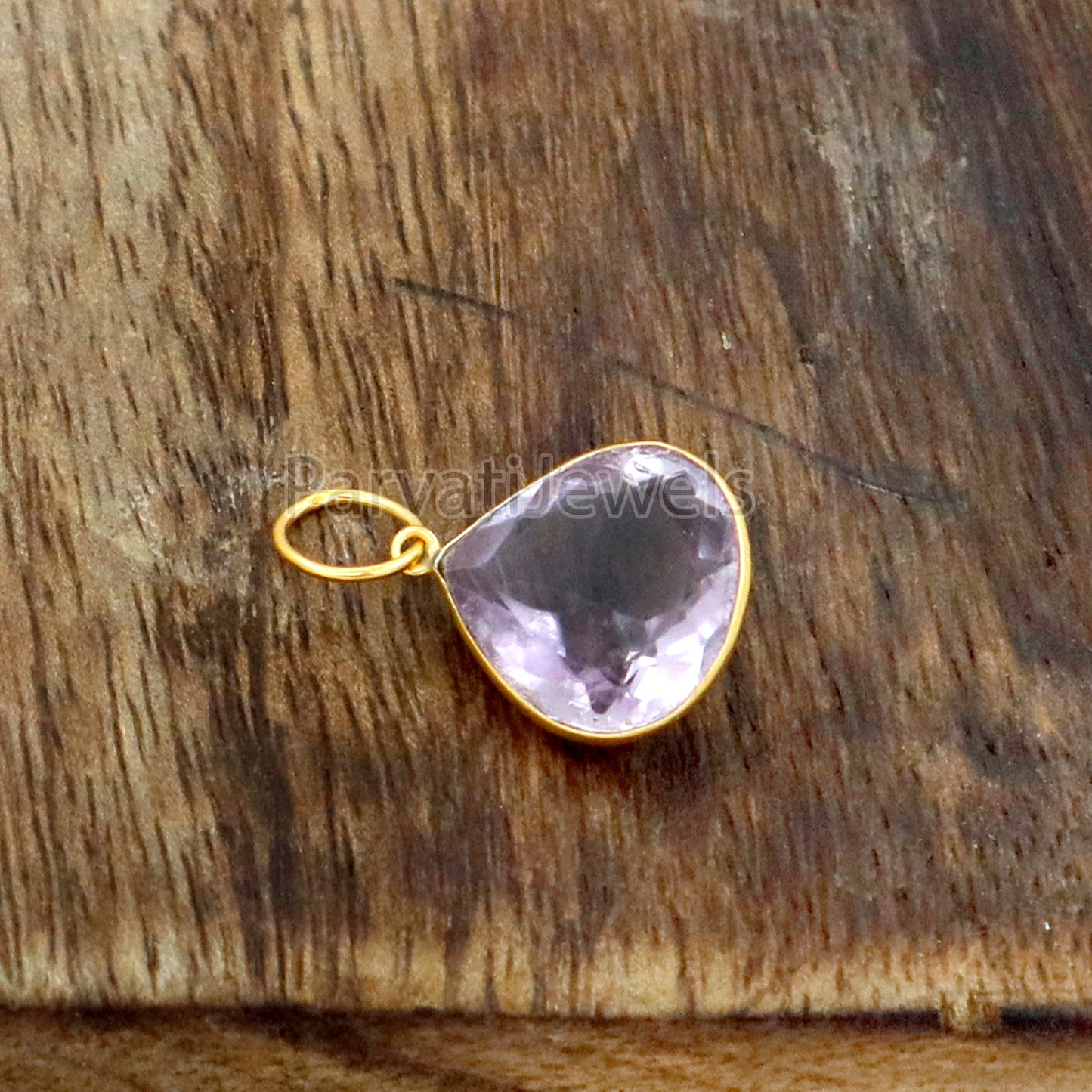 Amethyst Charm, 18k Solid Gold Charm, Natural Amethyst Charm, Gold Charm, Charm Pendant, Charm Necklace, Handmade Gold Charm, Gfit for Her