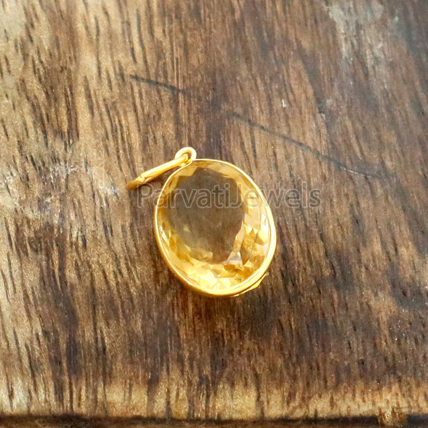 Citrine Charm, 18k Solid Gold Charm, Natural Citrine Charm, Gold Charm, Charm Pendant, Charm Necklace, Handmade Gold Charm
