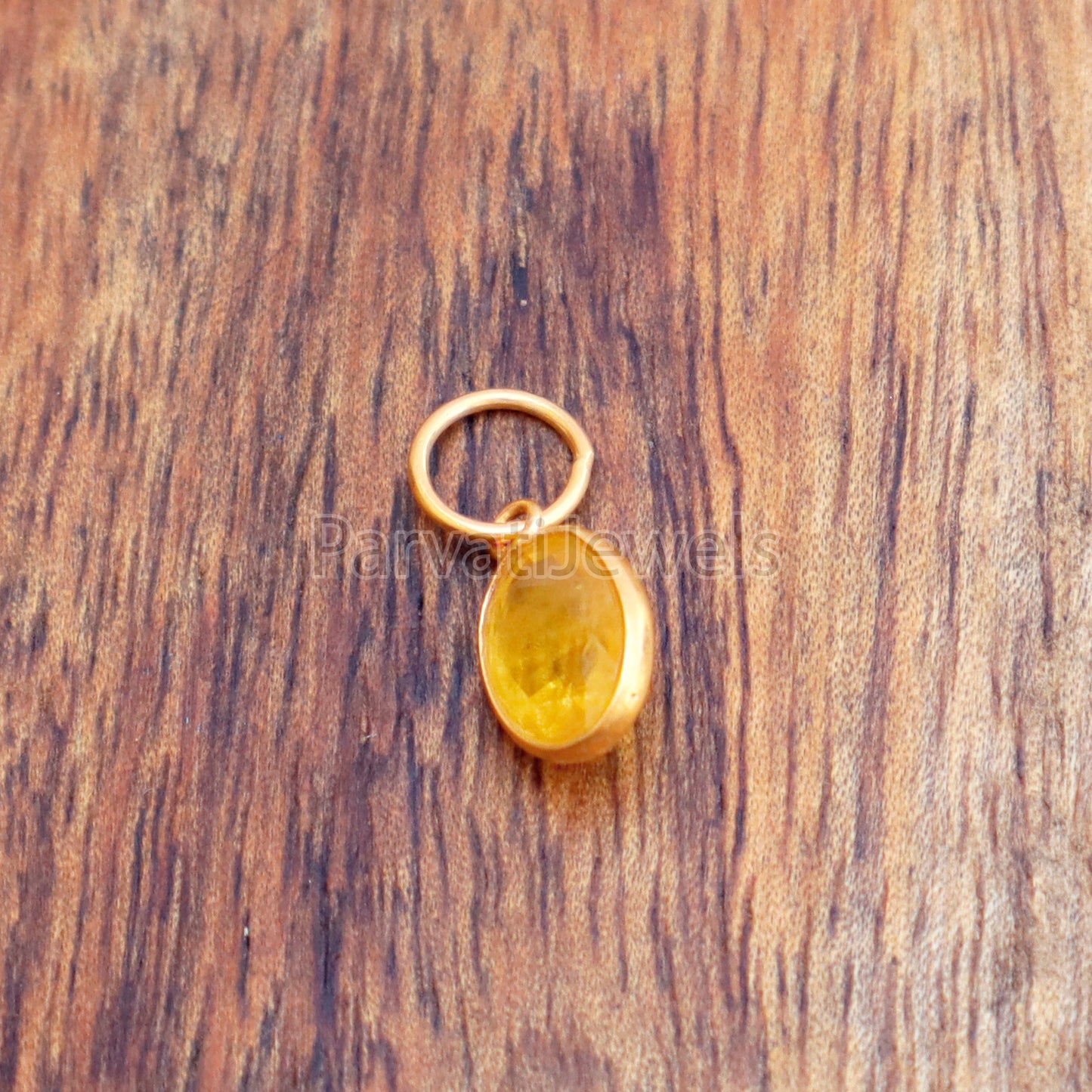 Yellow Sapphire Charm, 18k Solid Gold Charm, Natural Sapphire Charm, Gold Charm, Charm Pendant, Charm Necklace, Handmade Gold Charm