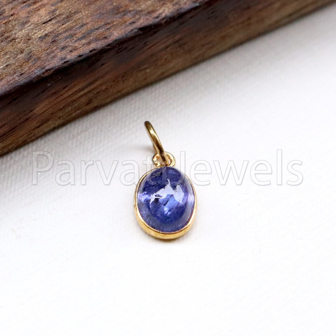 Natural Tanzanite Charm, 18k Solid Gold Charm, Handmade Gold Charm, Charm Pendant, Charms Necklace, Tanzanite Charms, Minimalist Pendant
