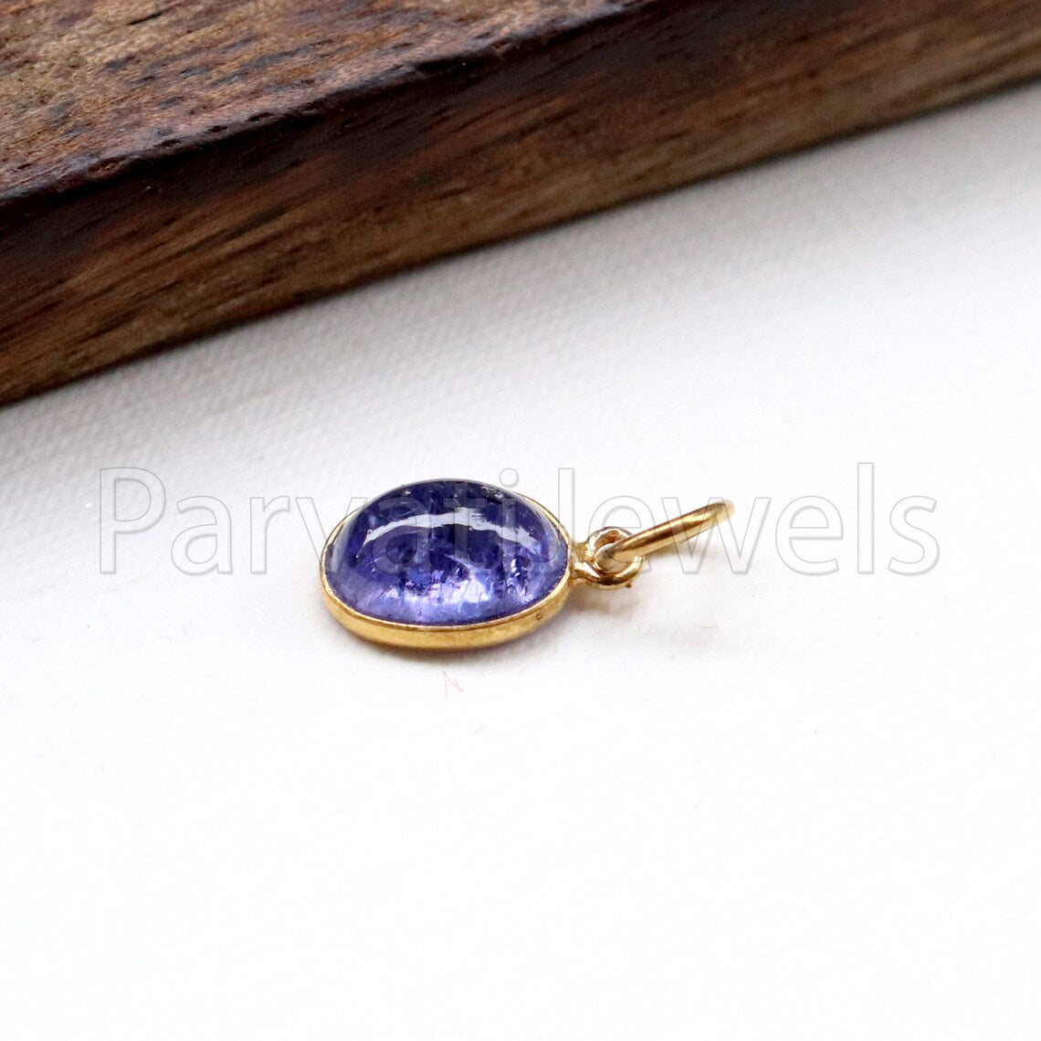 Natural Tanzanite Charm, 18k Solid Gold Charm, Handmade Gold Charm, Charm Pendant, Charms Necklace, Tanzanite Charms, Minimalist Pendant