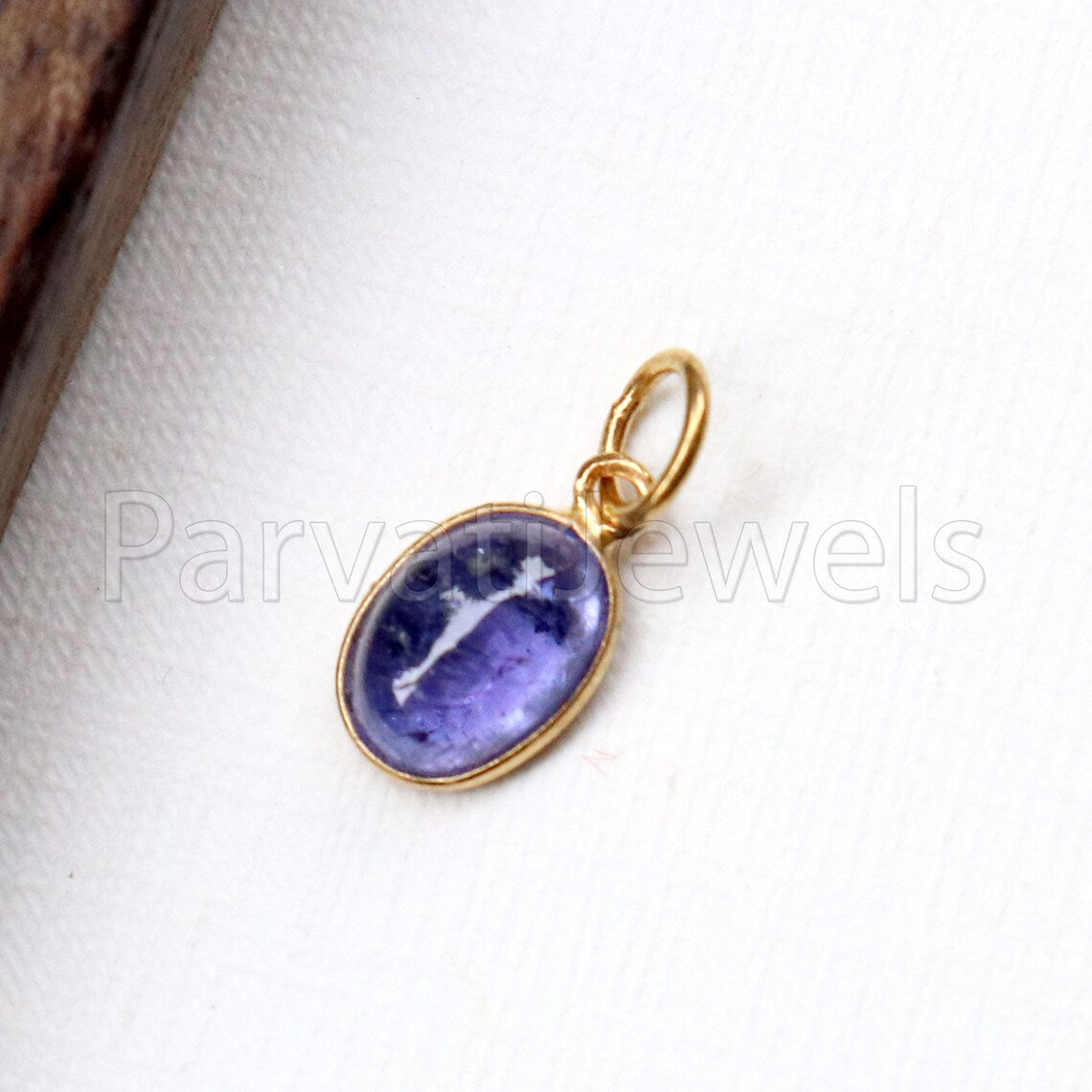 Natural Tanzanite Charm, 18k Solid Gold Charm, Handmade Gold Charm, Charm Pendant, Charms Necklace, Tanzanite Charms, Minimalist Pendant