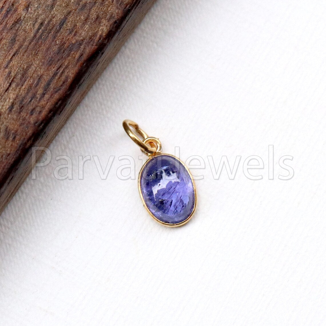Natural Tanzanite Charm, 18k Solid Gold Charm, Handmade Gold Charm, Charm Pendant, Charms Necklace, Tanzanite Charms, Minimalist Pendant