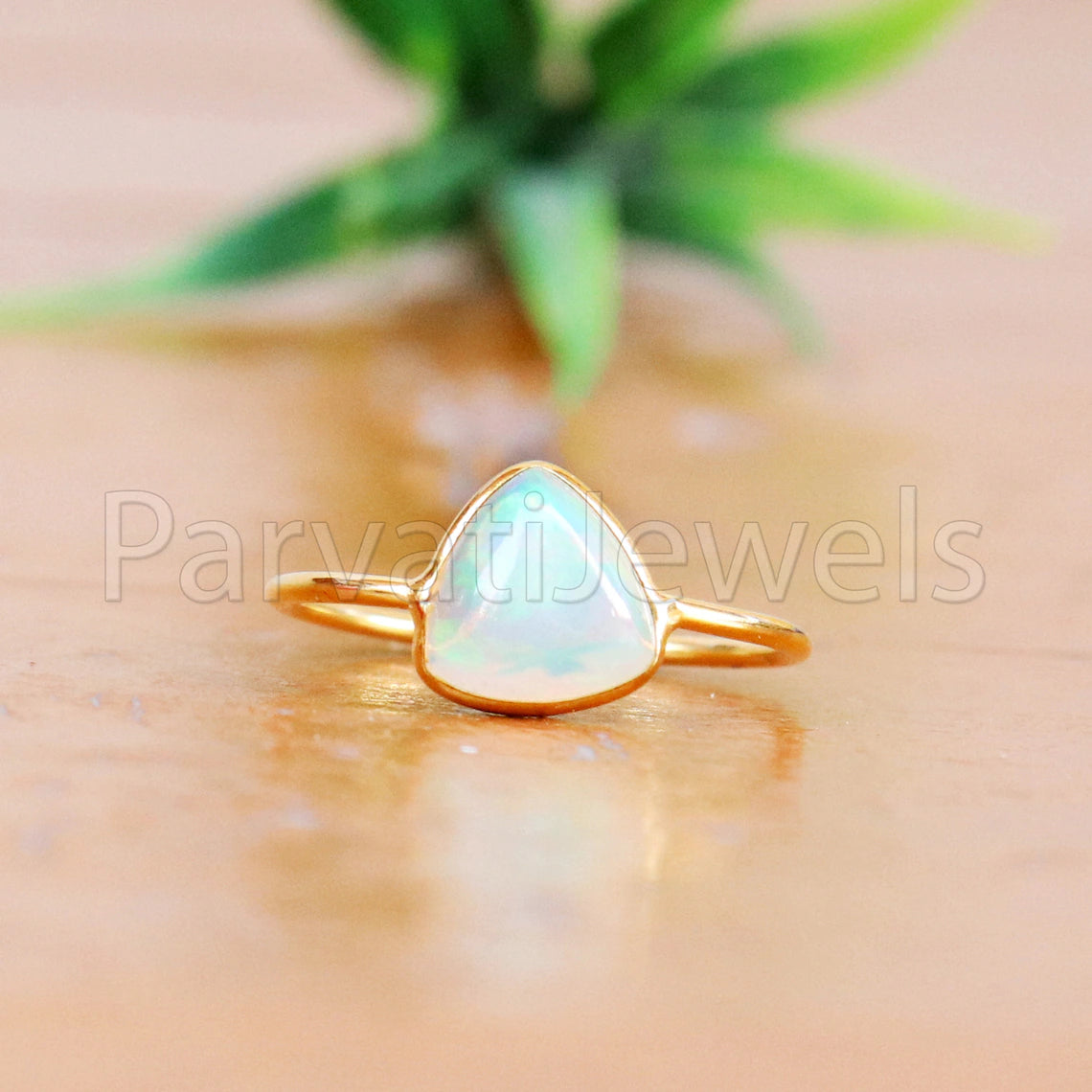 Ethiopian Opal Ring, 14k Solid Gold Ring, Handmade Gold Ring, Ethiopian Opal Gold Ring, Minimalist Gold Ring, Dainty Ring, Gift for Her