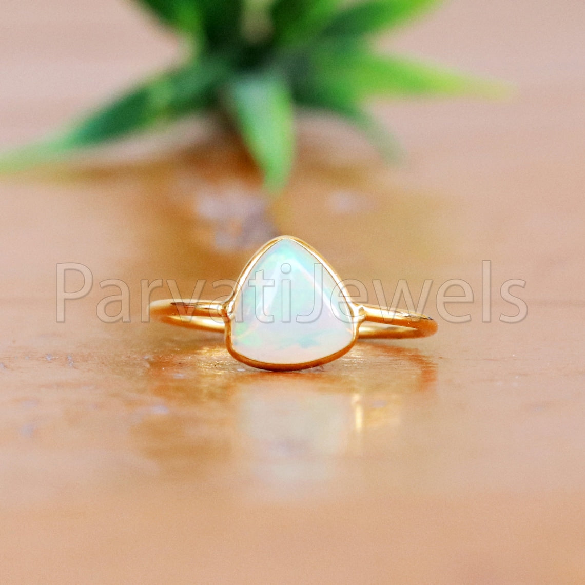 Ethiopian Opal Ring, 14k Solid Gold Ring, Handmade Gold Ring, Ethiopian Opal Gold Ring, Minimalist Gold Ring, Dainty Ring, Gift for Her