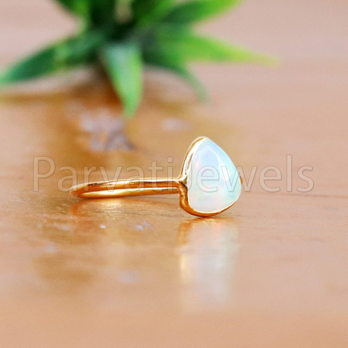 Ethiopian Opal Ring, 14k Solid Gold Ring, Handmade Gold Ring, Ethiopian Opal Gold Ring, Minimalist Gold Ring, Dainty Ring, Gift for Her