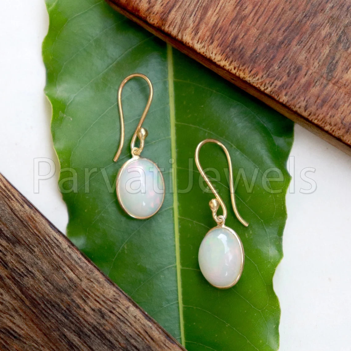 Ethiopian Opal dangle Earring, Dangle Earring, Natural Ethiopian Opal Earring, Minimalist Dangle Earring , SOLID18k gold earrings