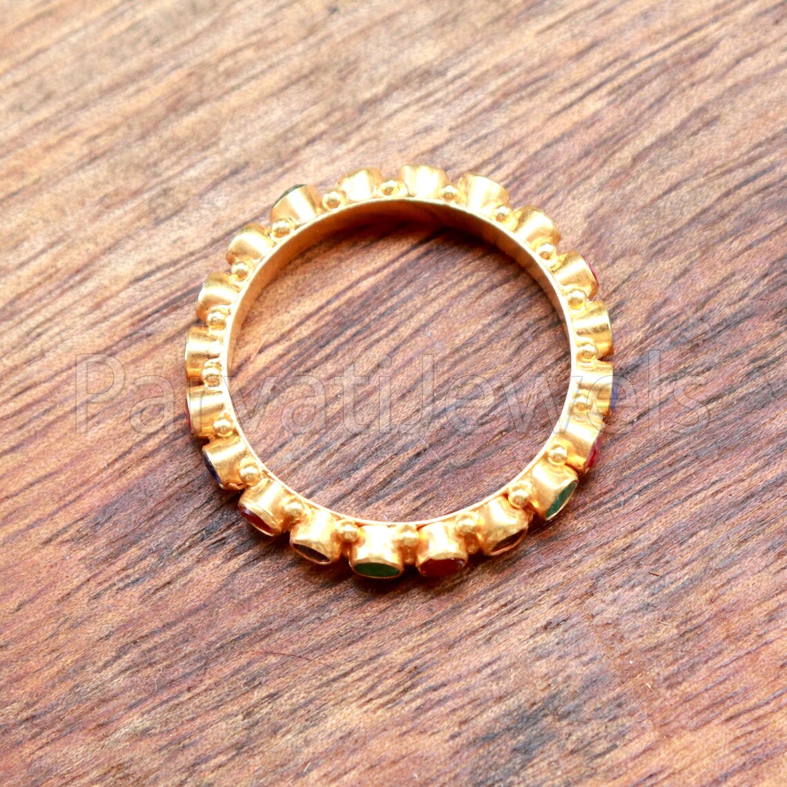 Ruby, Emerald & Sapphire Eternity Band Ring, 18k Solid Gold Ring, Handmade Eternity Gold Ring, Multi Stone Engagement Ring, Wedding Ring