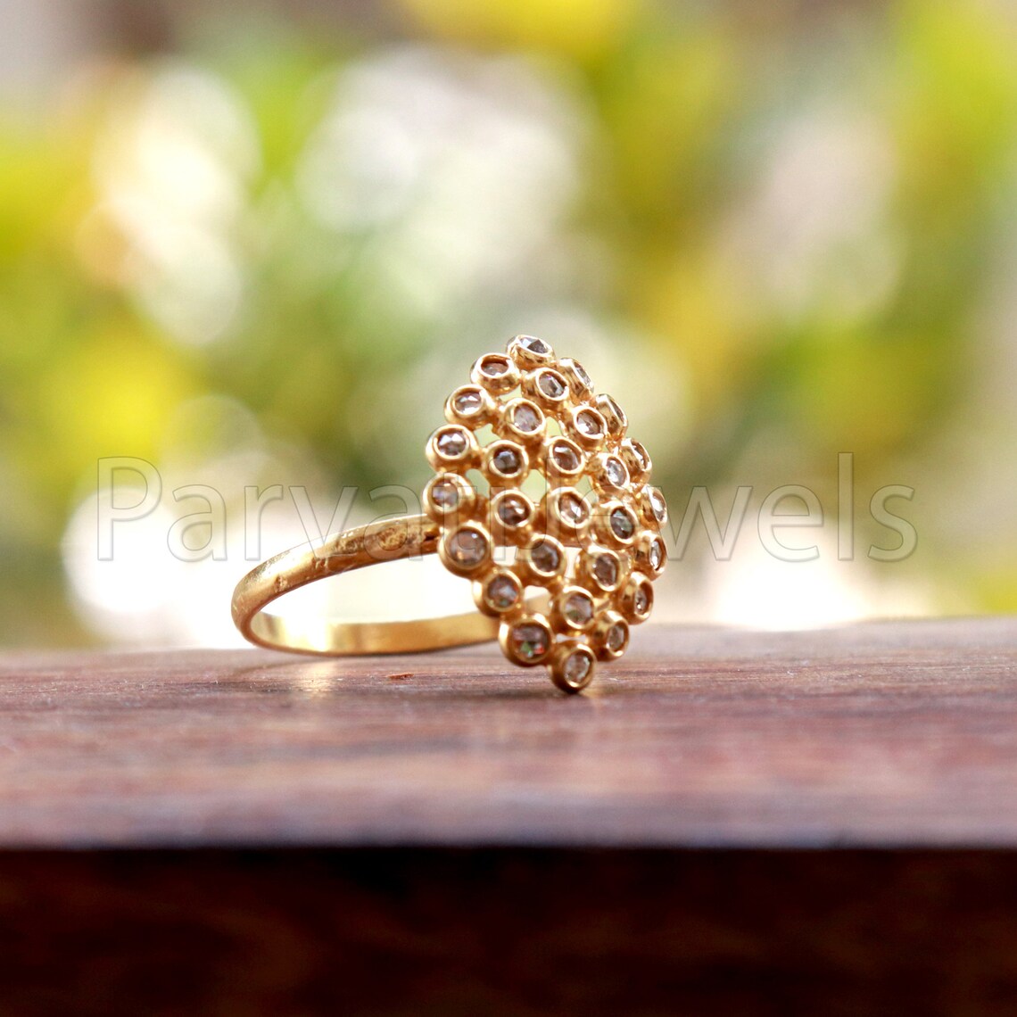 Diamond Ring, Diamond Gold Ring, 18k Solid Gold Diamond Ring, Handmade Gold Ring, Diamond Engagement Ring, Wedding Diamond Ring