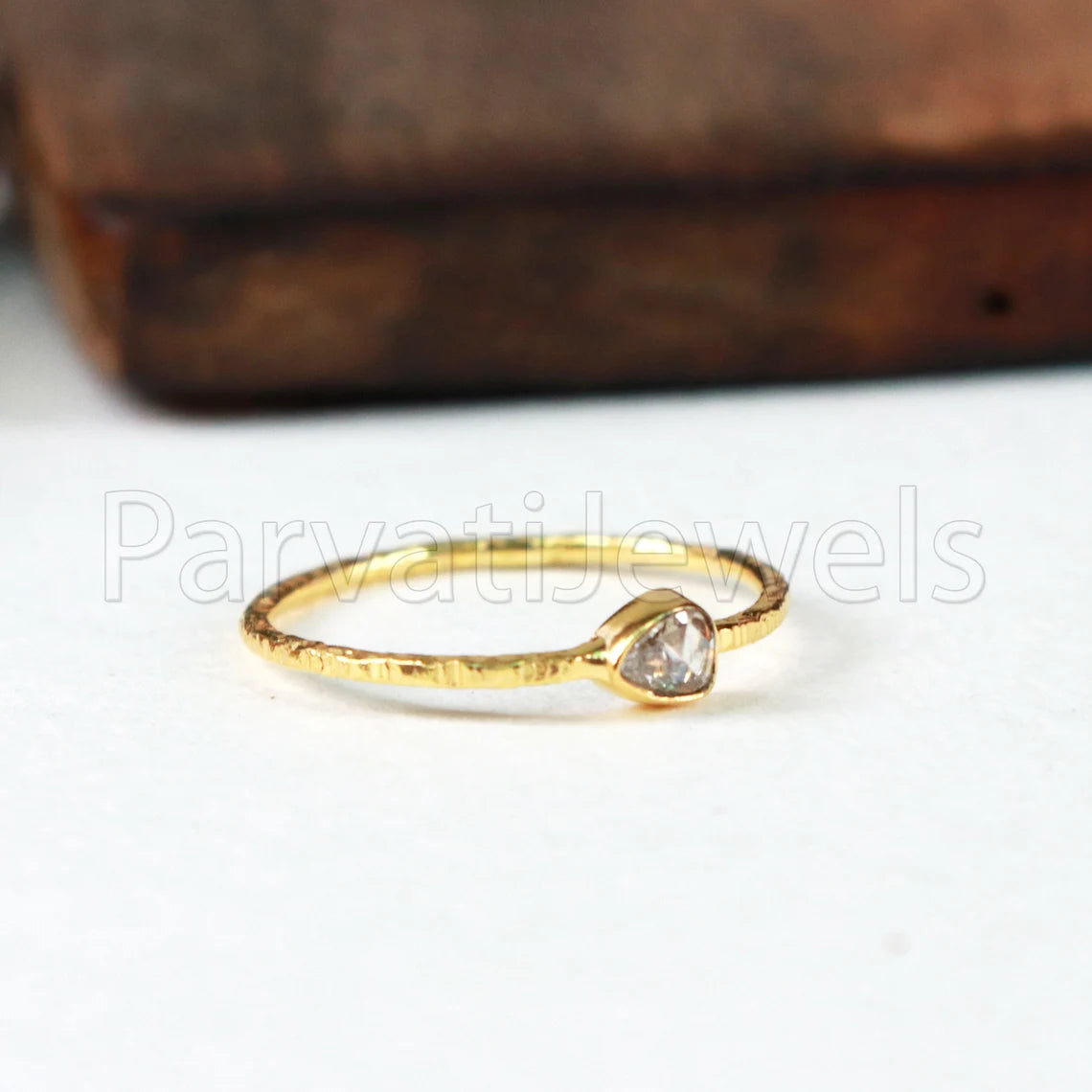 Natural Diamond English Polki Ring, Diamond Gold Ring, 18k Solid Gold Ring, Handmade Gold Ring, Diamond Engagement Ring, Wedding Gold Ring