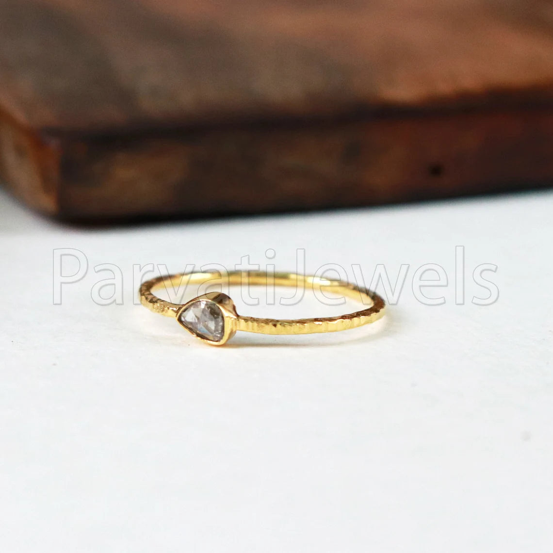 Natural Diamond English Polki Ring, Diamond Gold Ring, 18k Solid Gold Ring, Handmade Gold Ring, Diamond Engagement Ring, Wedding Gold Ring