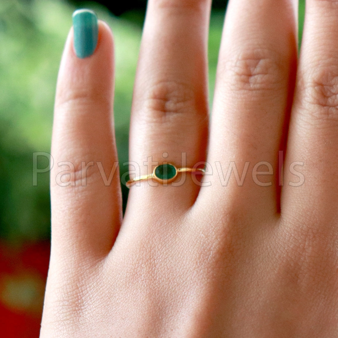 Natural Emerald Ring, Emerald Gold Ring, 18k Solid Gold Ring, Handmade Gold Ring, Emerald Engagement Ring, Wedding Ring, Hammered Gold Ring