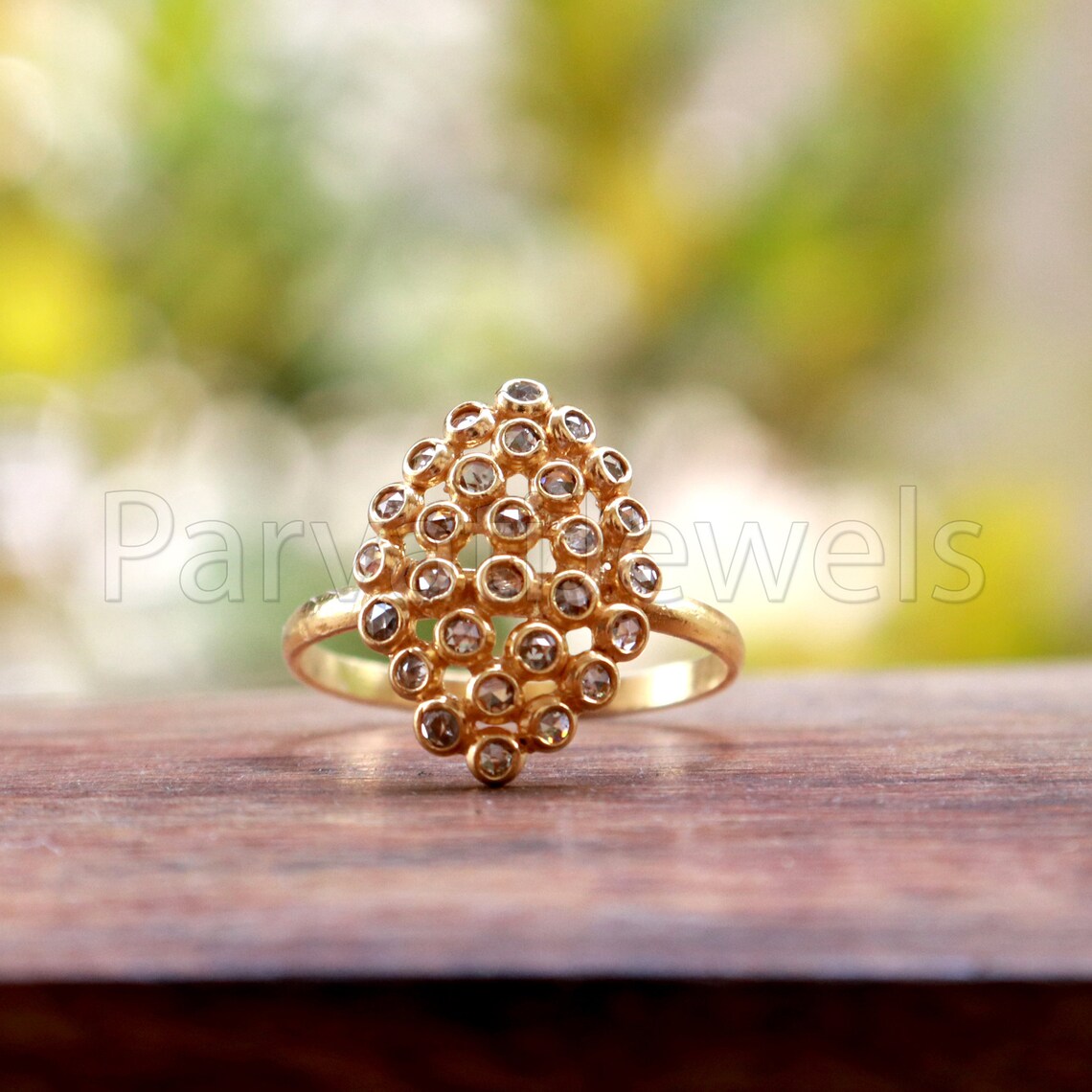Diamond Ring, Diamond Gold Ring, 18k Solid Gold Diamond Ring, Handmade Gold Ring, Diamond Engagement Ring, Wedding Diamond Ring