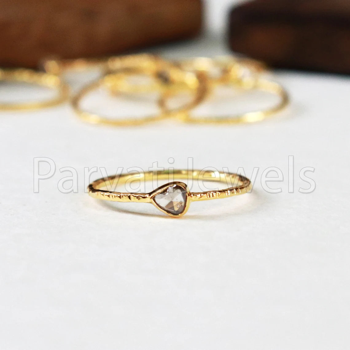 Natural Diamond English Polki Ring, Diamond Gold Ring, 18k Solid Gold Ring, Handmade Gold Ring, Diamond Engagement Ring, Wedding Gold Ring
